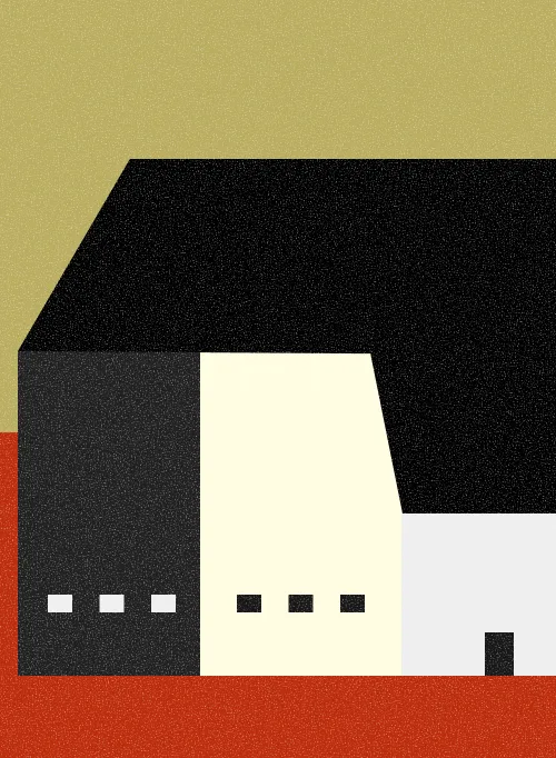 a series of quiet structures, stands alone, echoes the others, typology of stillness, geometry, repeated with difference, still your homes and mine.