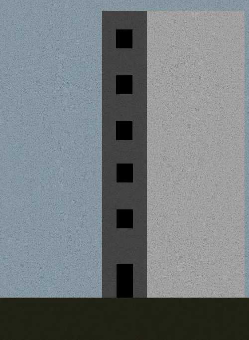 a series of quiet structures, stands alone, echoes the others, typology of stillness, geometry, repeated with difference, still your homes and mine.