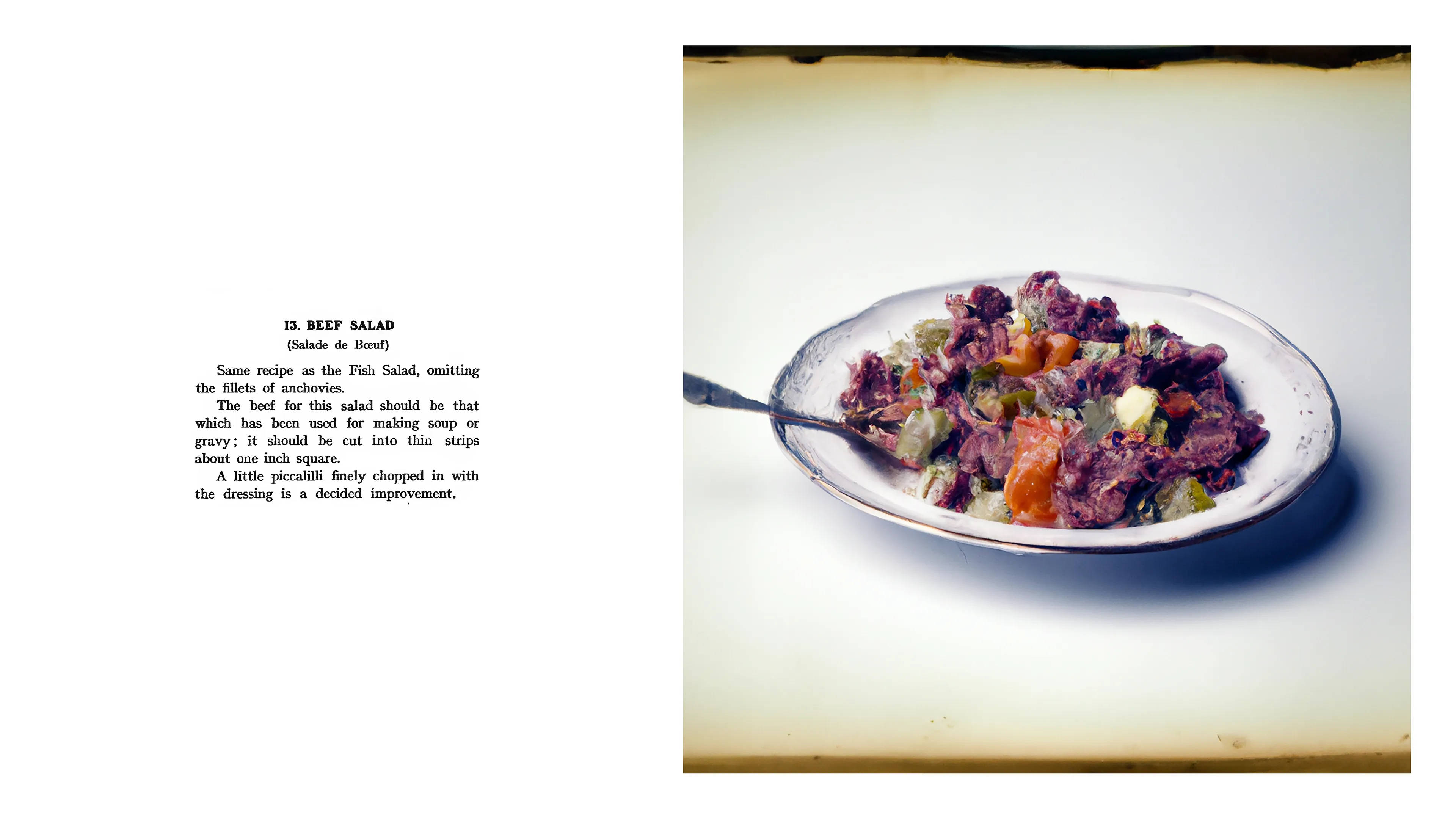 Bon Appétit is a derivative NFT collection 

"Easy French Cookery” by Auguste Mario was published in 1910  
Illustrations by Anna Condo & DALL-E, 2022