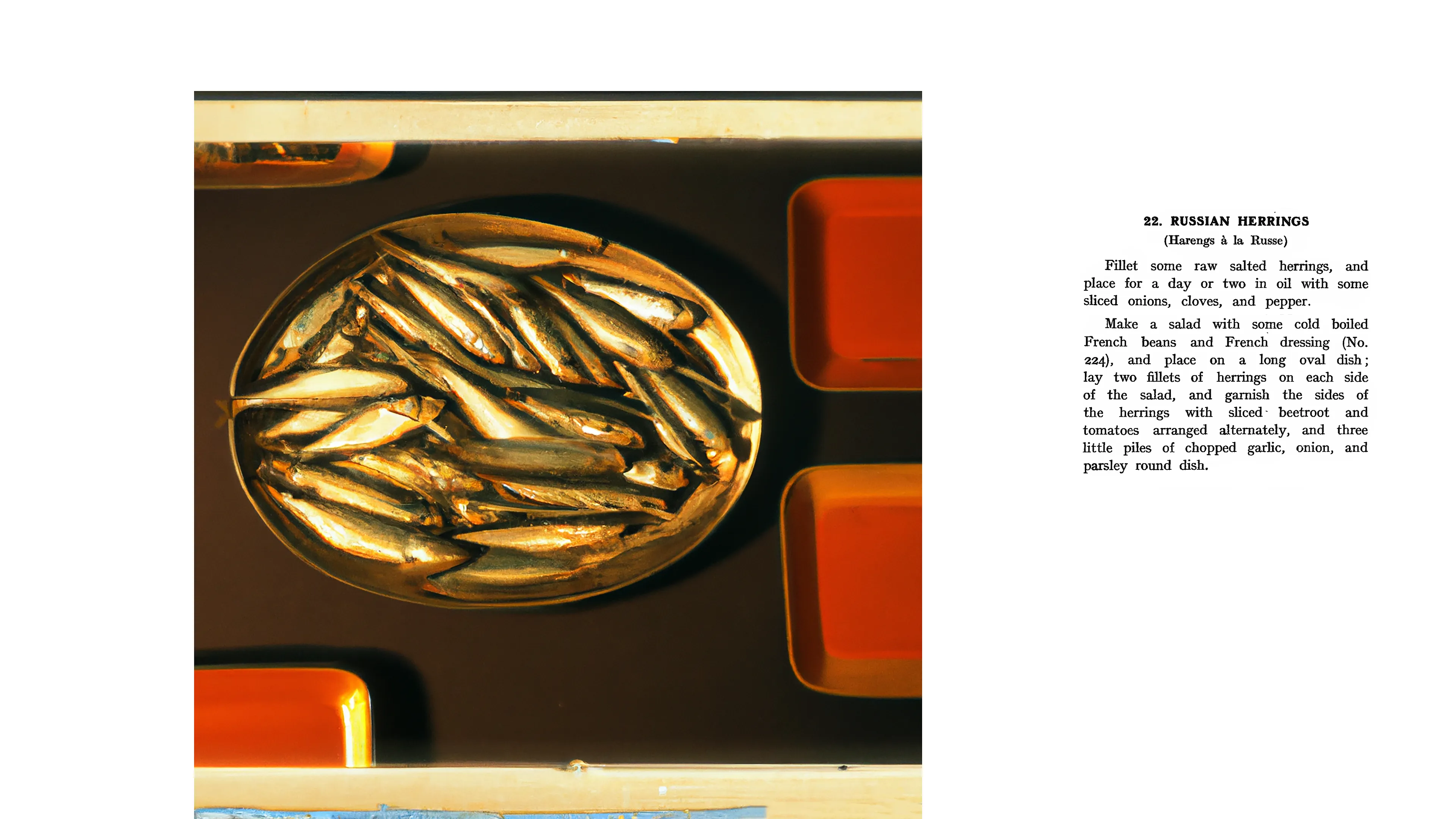 Bon Appétit is a derivative NFT collection 

"Easy French Cookery” by Auguste Mario was published in 1910  
Illustrations by Anna Condo & DALL-E, 2022