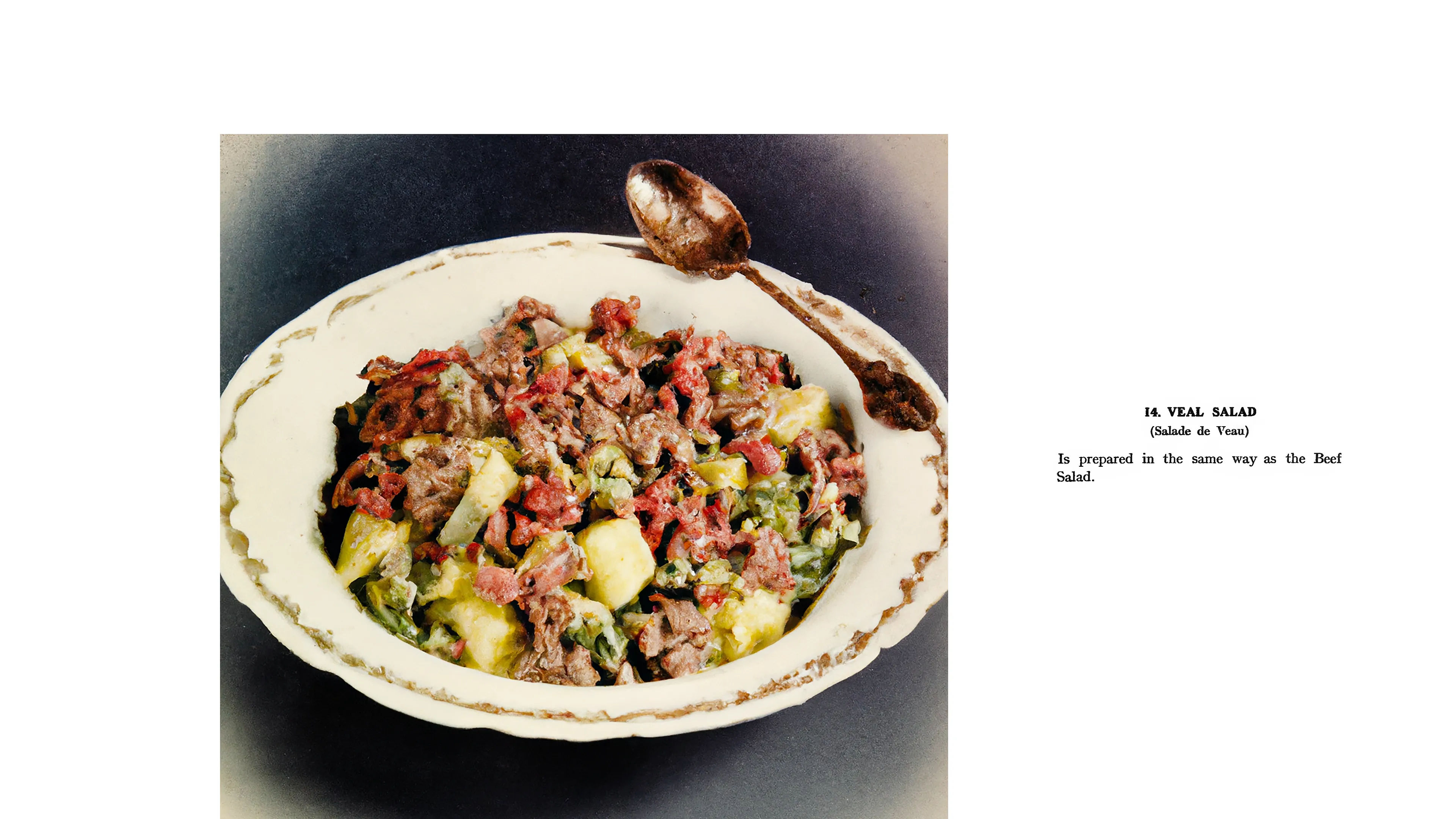 Bon Appétit is a derivative NFT collection 

"Easy French Cookery” by Auguste Mario was published in 1910  
Illustrations by Anna Condo & DALL-E, 2022