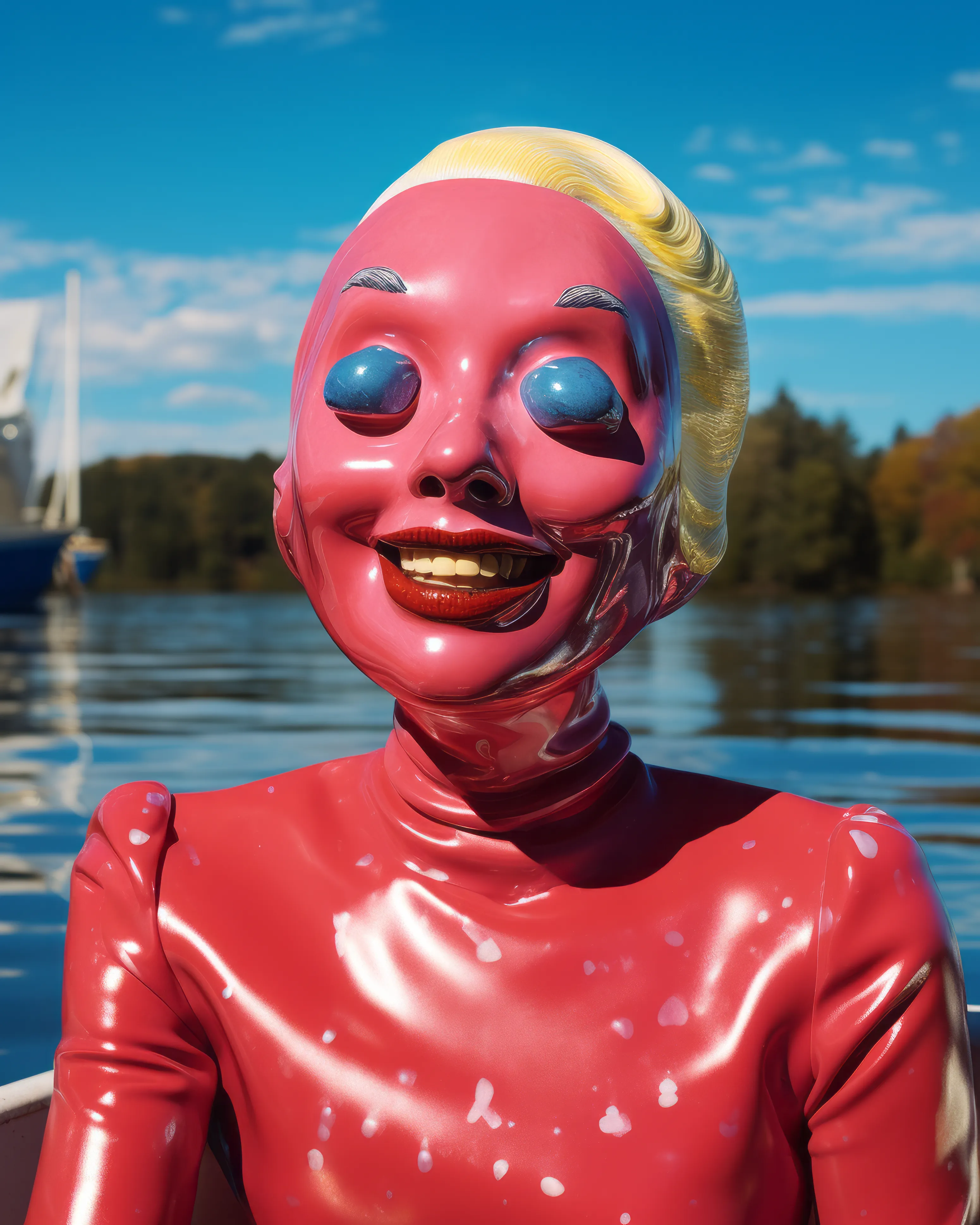 "MASK ON" challenges societal norms by provoking contemplation on the facade of happiness

Bio : LeMoon is an AI artist with a creative background in Video production based in Nice, France. Her work expresses her memories, fears and dreams in a nostalgic and disturbing style.