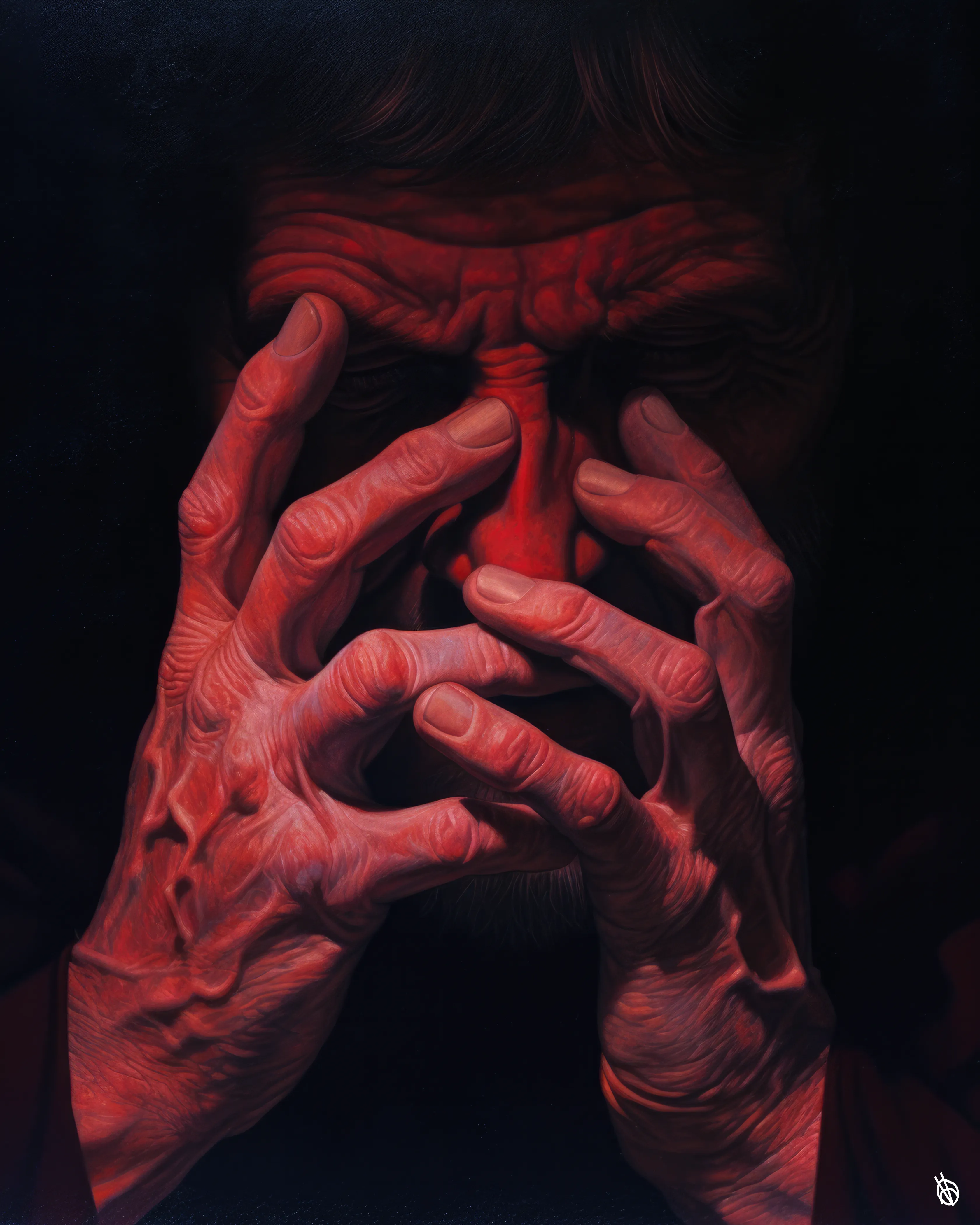 Oh no, what's this, you've awakened yourself?
Now you must look and notice thy self.
The one you've become, not who you are,
The one they molded to think behind bars,
They check off their box, and you pay their price,
To excise their tax, false now or just facts?

Please! Oh please! To faith, giveth yourself!
And heal and cleanse and become thy self!
The one who finds immortality in self!
The path and way to becoming yourself?
Is paved with the freedom faith giveth thy self.

Let it go now, release the burden,
The weight falls off, yourself returning.


______
Process & Medium:
AI, Digital Compositing & Painting, Sacrifice

3360 × 4200

______
tu ðoʊz hu wɪʃ tə bɪˈɡɪn əˈnu, ə ˈsæk.rə.faɪs ɪz ɑ skt ʌv ju
