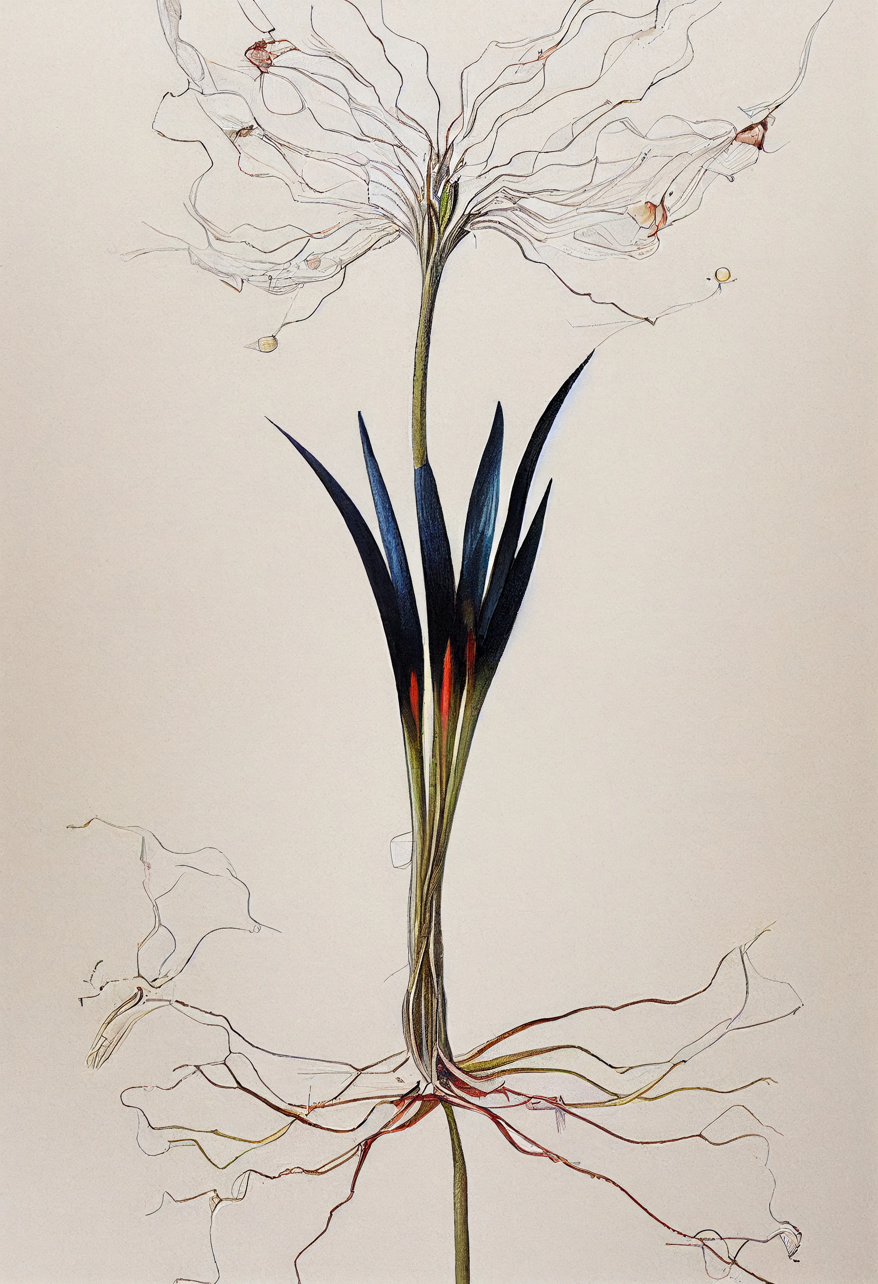 The Blue Claw is a rare and exotic species, endemic to New Zealand. It stands out with its vibrant blue color and is one of few plants with the ability to generate and harness electricity. The ultra sensitive stamen of the Blue Claw sticks out in hundreds wire-like tendrils. The stamen also allows the plant to receive information about its surroundings and react to threats.

The sensitivity of the Blue Claw is impressive, and can be used for both defense and sustenance. When an insect is detected near the plant's sensitive tendrils, it can generate a small electrical charge that is used to shock and disorient. 

In addition to its defensive capabilities, the Blue Claw can store electrical energy in its stems and roots, which it can then use to power its own growth and reproduction, enabling the Blue Claw  to thrive in even the most inhospitable environments, where other plants would struggle to survive.

–

.jpg
3328 x 4864


