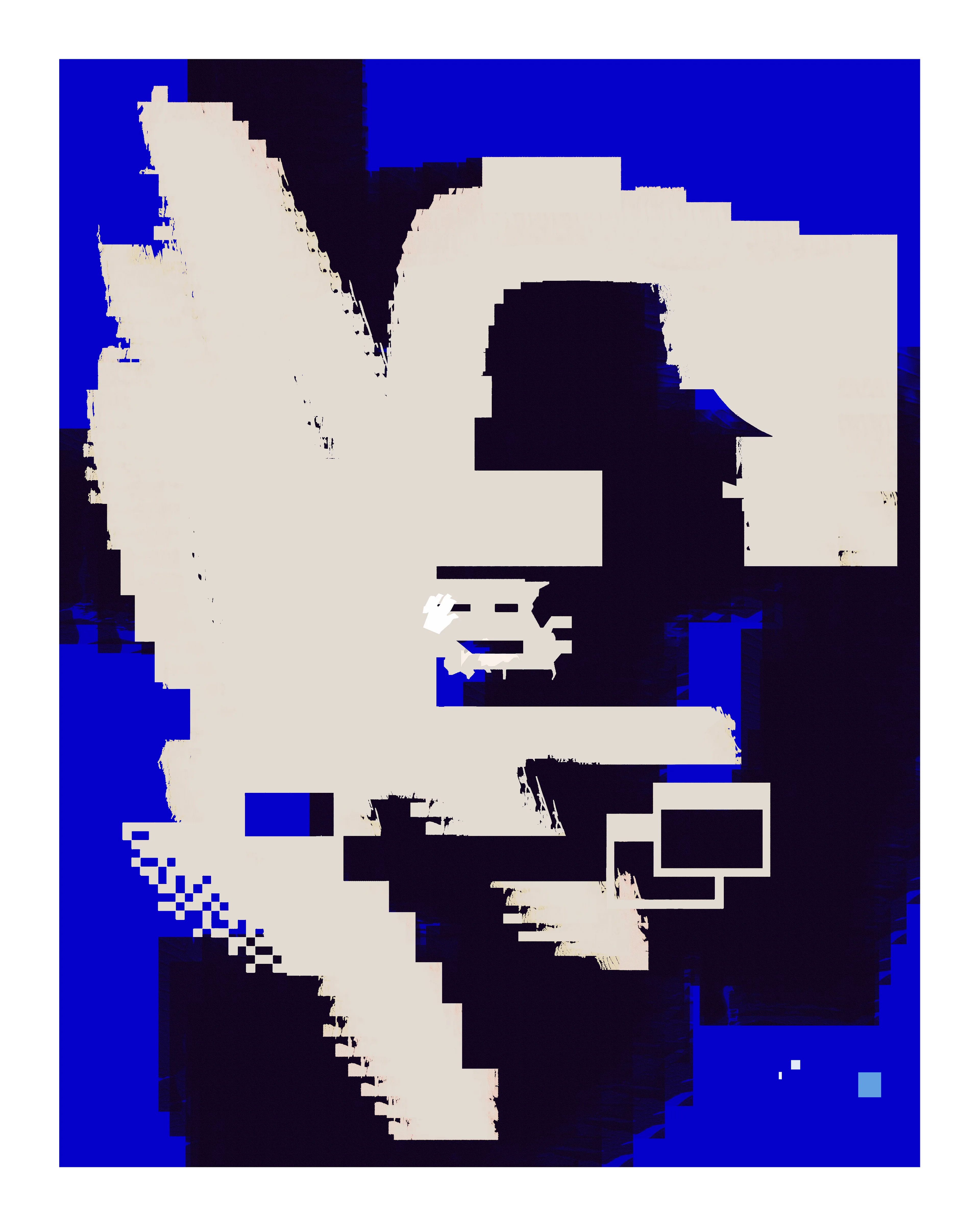 This series merges classic abstract expressionist principles with a vibrant array of digitally-native components — computer symbols, folders, emojis, and Photoshop textures and brushes