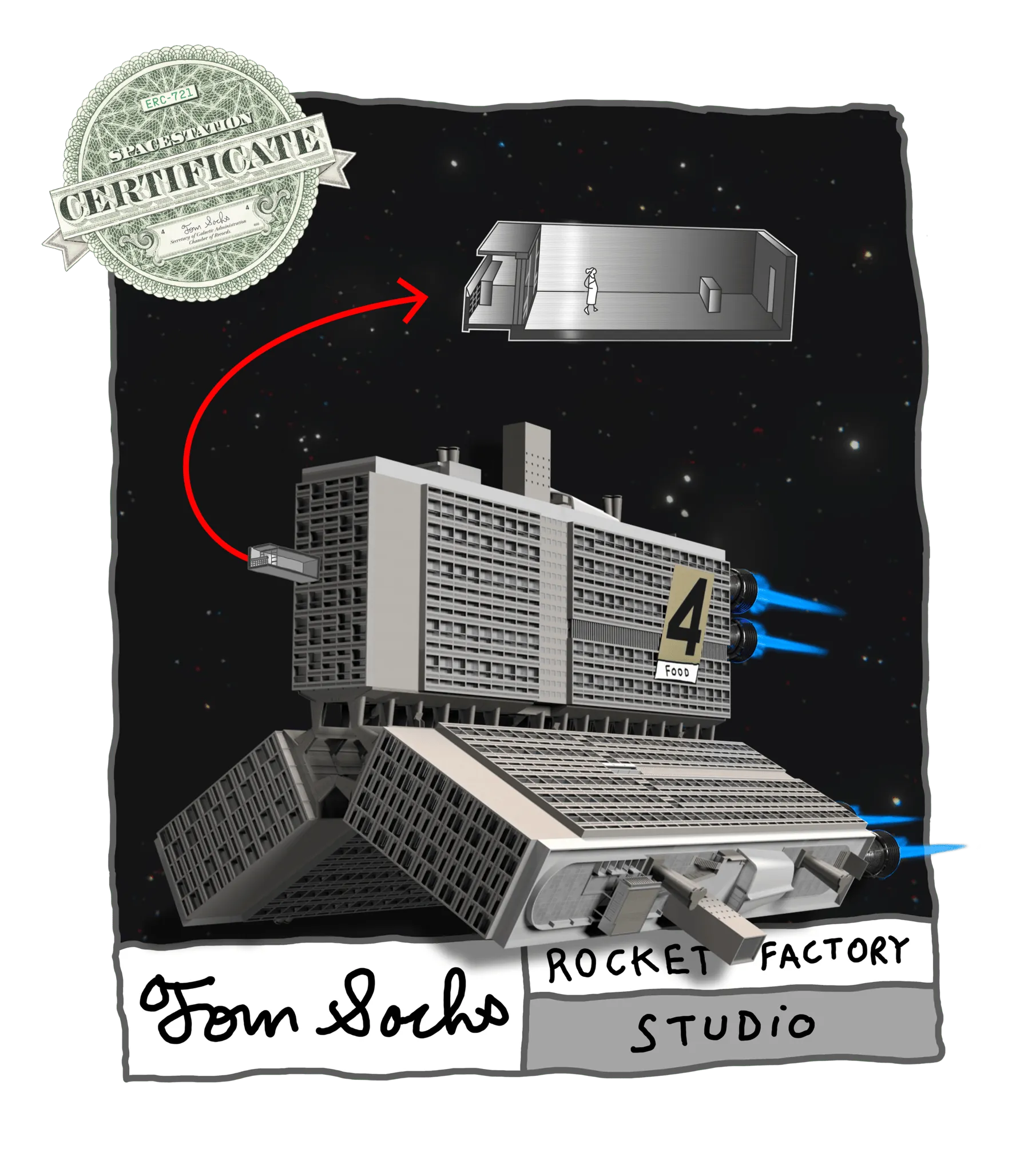 Final Frontier Space Station Certificates are a Collection of 10,000 Apartments. Spread across 8 Space Stations and 8 Galactic Zones. Final Frontier Apartments come in two different floor plans and Three unique styles.