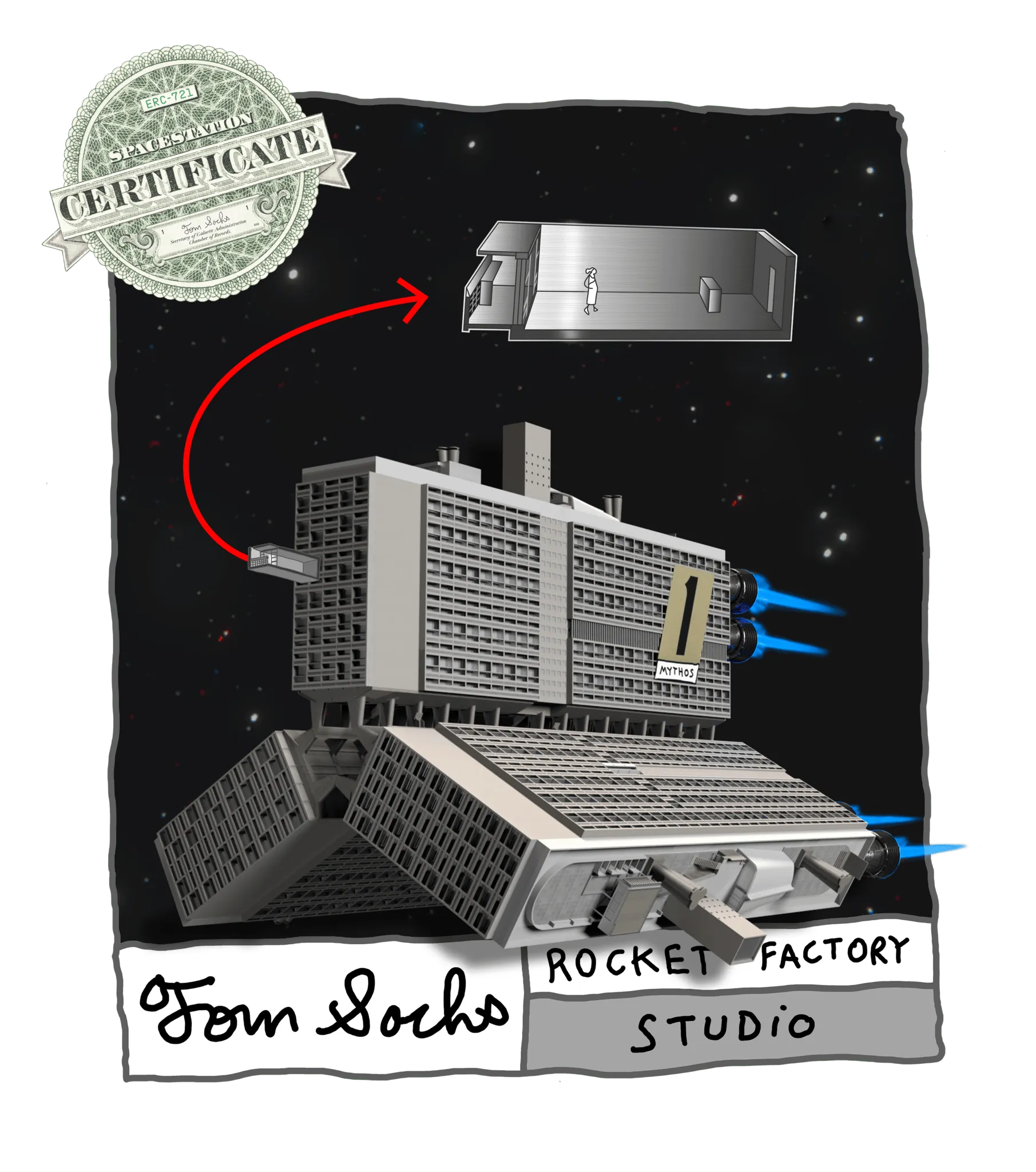 Final Frontier Space Station Certificates are a Collection of 10,000 Apartments. Spread across 8 Space Stations and 8 Galactic Zones. Final Frontier Apartments come in two different floor plans and Three unique styles.