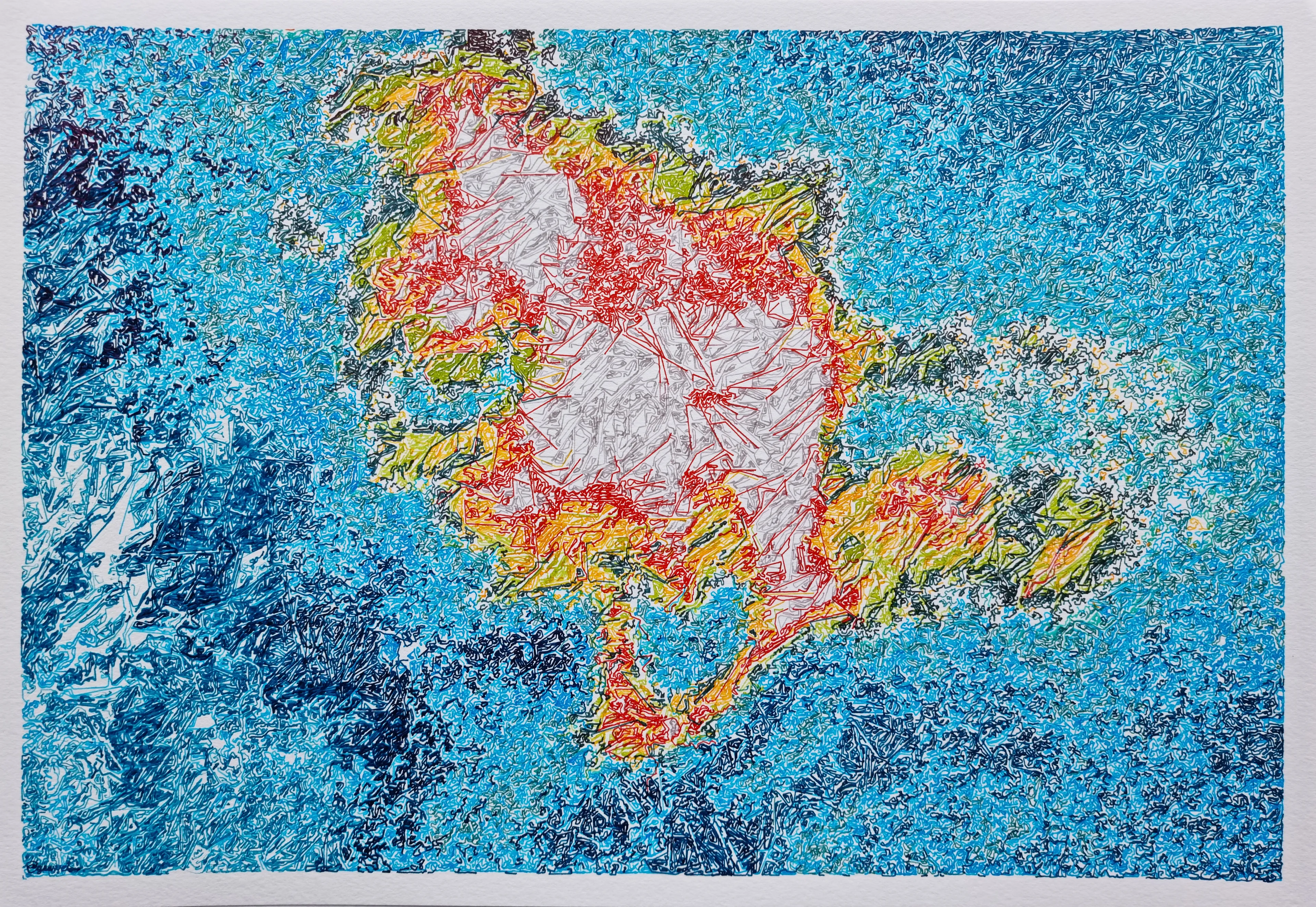 This piece is part of the Plotted Islands generative collection bringing to life imaginary maps through the power of code.

It comes with a physical A3 piece (420mm x 297mm) made with fountain pen inks on watercolor paper.

This token (NFT) is a 1:1 digital version of the physical plot. Each primary sale allows to acquire the physical plot. Please contact @greweb on Twitter or via other socials (see https://greweb.me/) to arrange the shipping.

Upon resale on the secondary market, the original plot shall be shipped to the new owner. Please contact the physical owner directly.