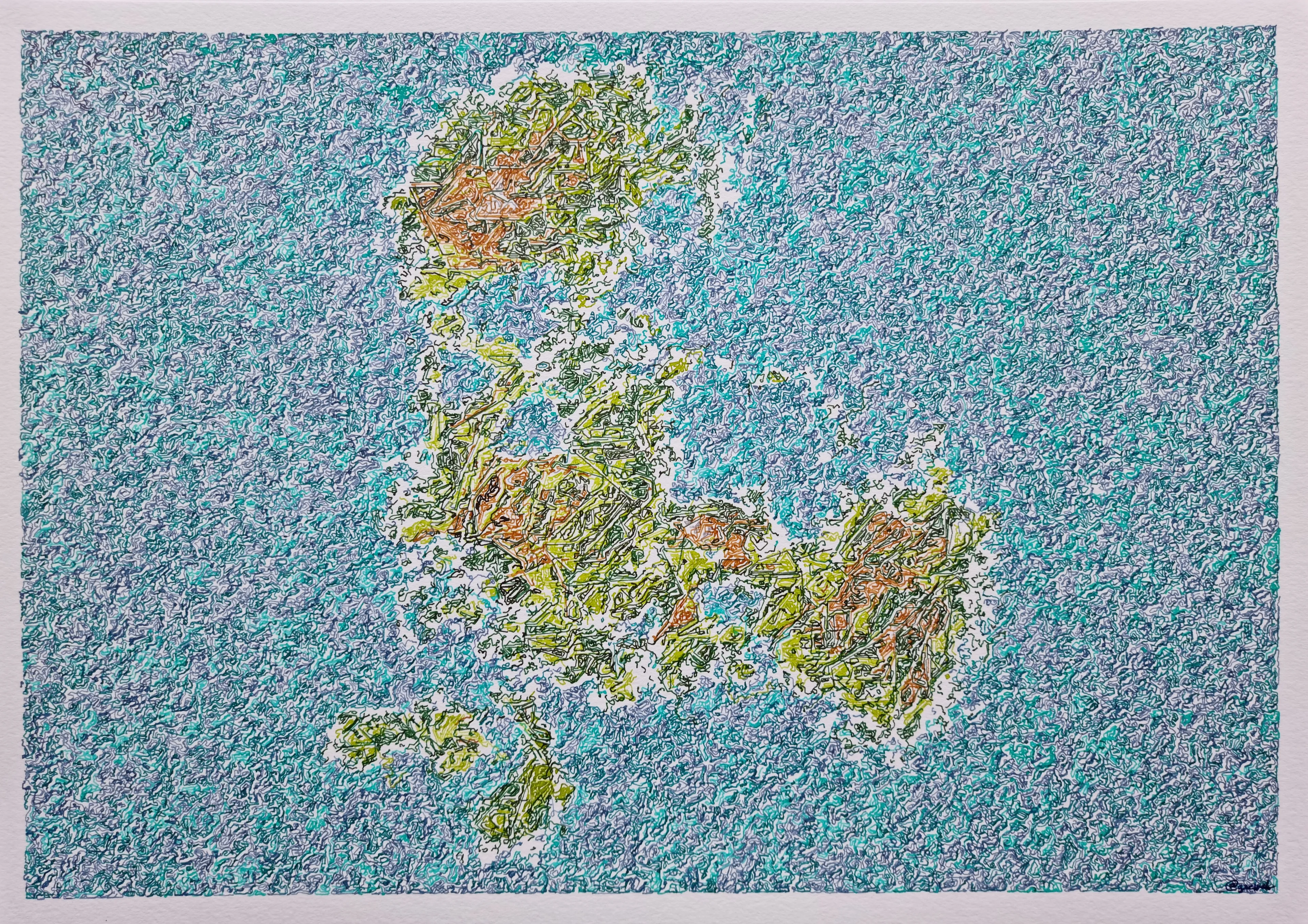 This piece is part of the Plotted Islands generative collection bringing to life imaginary maps through the power of code.

It comes with a physical A3 piece (420mm x 297mm) made with fountain pen inks on watercolor paper.

This token (NFT) is a 1:1 digital version of the physical plot. Each primary sale allows to acquire the physical plot. Please contact @greweb on Twitter or via other socials (see https://greweb.me/) to arrange the shipping.

Upon resale on the secondary market, the original plot shall be shipped to the new owner. Please contact the physical owner directly.