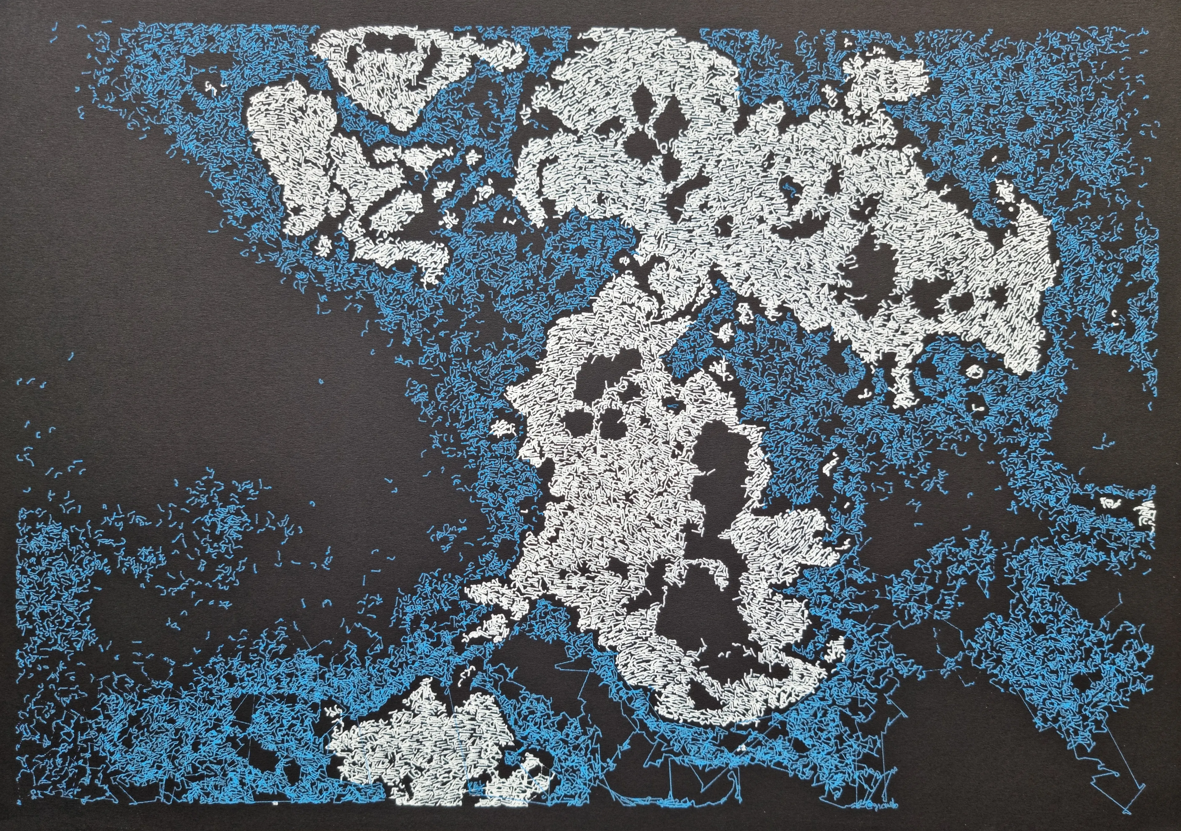 This piece is part of the Plotted Islands generative collection bringing to life imaginary maps through the power of code.

It comes with a physical A3 piece (420mm x 297mm) made with fountain pen inks on watercolor paper.

This token (NFT) is a 1:1 digital version of the physical plot. Each primary sale allows to acquire the physical plot. Please contact @greweb on Twitter or via other socials (see https://greweb.me/) to arrange the shipping.

Upon resale on the secondary market, the original plot shall be shipped to the new owner. Please contact the physical owner directly.