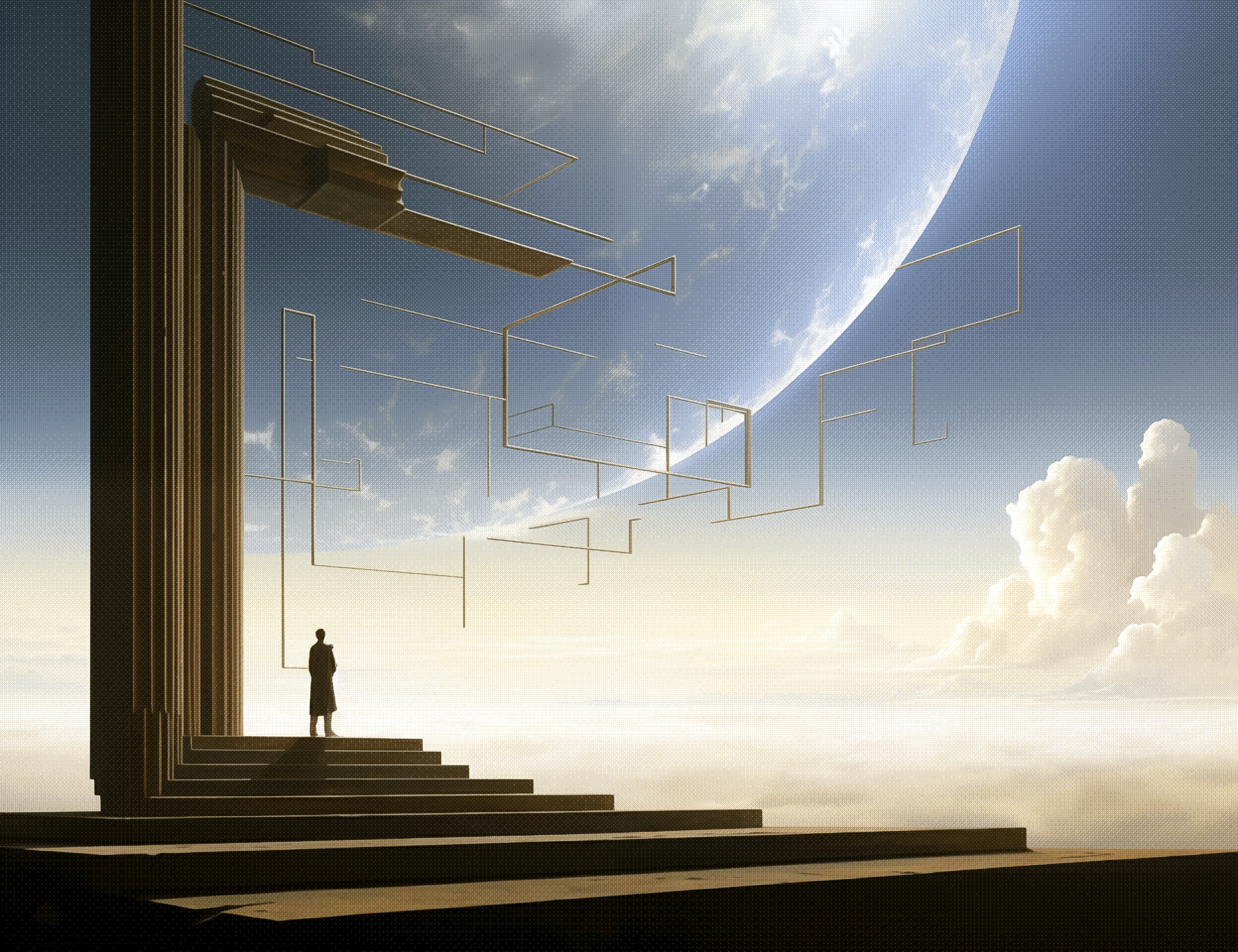 Formula: Ξ = ξ(∞) 

Perpetual reflection is the unknown (ξ) multiplied by infinity (∞), representing the endless pursuit of knowledge.

The "Sophist" is one of Plato's dialogues that delve into the paradoxes of being and non-being, engaging with the idea of eternal forms. In Ξ = ξ(∞), ξ (xi) could represent the variable of reflection, both as a philosophical act and a literal mirroring, which when applied to infinity ∞, suggests the unending nature of philosophical inquiry. It implies that reflection, both inward and outward, is a perpetual process—just as the universe is infinite, so too are the depths of philosophical thought and the pursuit of wisdom.

An extra collaborative piece by Historic_Crypto accompanies this work, and the buyer will receive an airdrop.