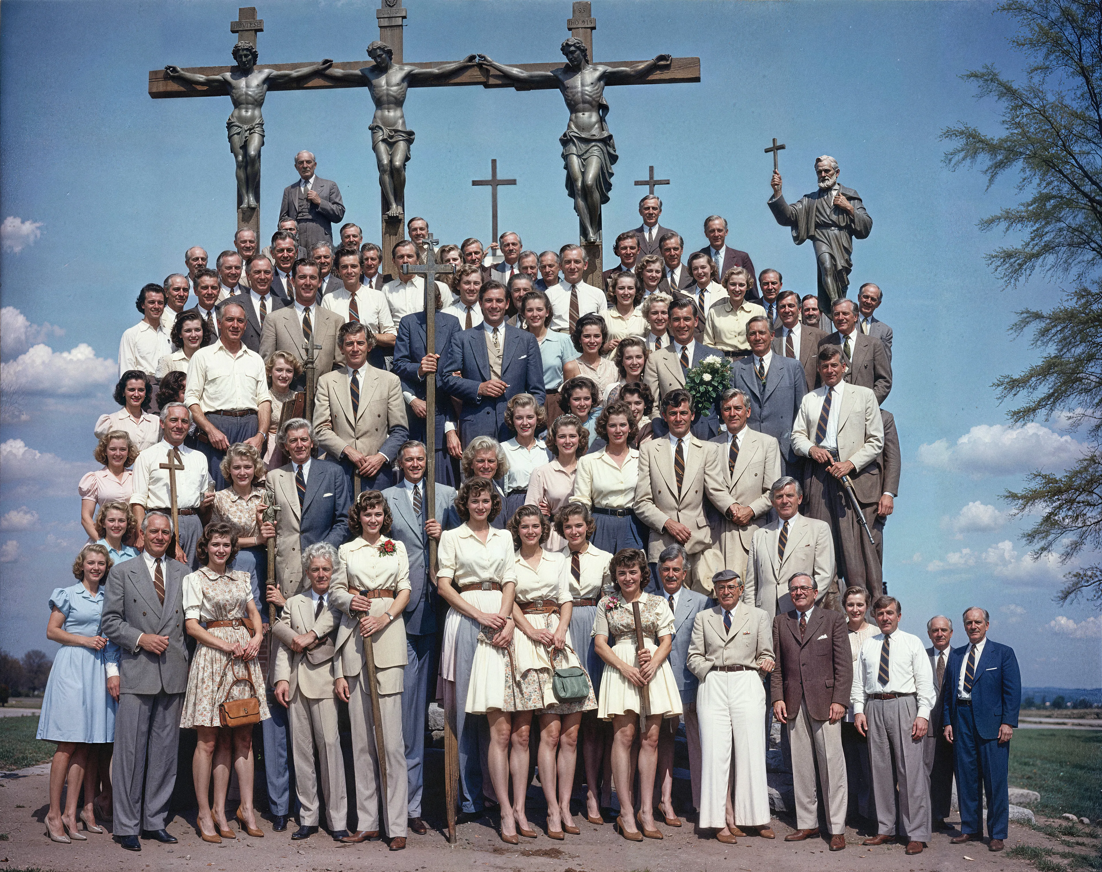 35mm #1: England, 1960s - Group photo
35mm #2: Austria, Sankt Veit an der Glan, 1960s - Pestsäule Monument