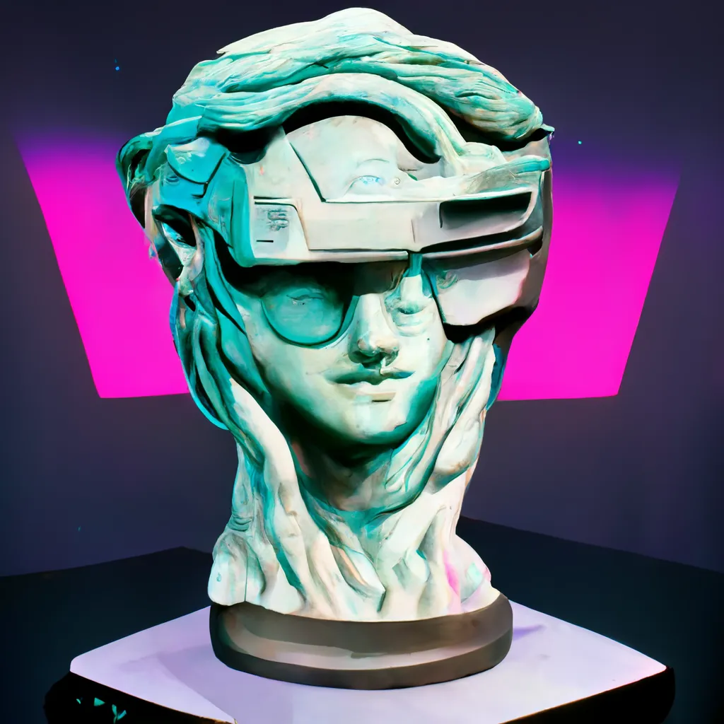 A RANGE OF ABSTRACT PRODUCTS BROUGHT TO YOU FROM THE DREAMS OF SUPERINTELLIGENCE, 'DESKTOP STATUE SYSTEMS LIMITED' IS A BROAD RANGE OF SCULPTED STATUE TECHNOLOGIES THAT WERE METICULOUSLY CHOSEN BY CRYPTOARTIST ROBNESS FOR YOUR PERSONAL ENJOYMENT.  IN COLLABORATION WITH MIDJOURNEY A.I., ROBNESS HAS GONE THROUGH 40,000 GENERATED SYSTEMS AND CHOSE 11,111 BY HAND, STRAIGHT TO YOUR CRYPTOART COLLECTION.  WE HOPE YOU ENJOY YOUR NEW ADDITION TO YOUR CRYPTOART COLLECTION AND WE AT DESKTOP STATUE SYSTEMS LIMITED WISH YOU A GOOD JOURNEY THROUGH THIS NEW ARTISTIC RENAISSANCE.