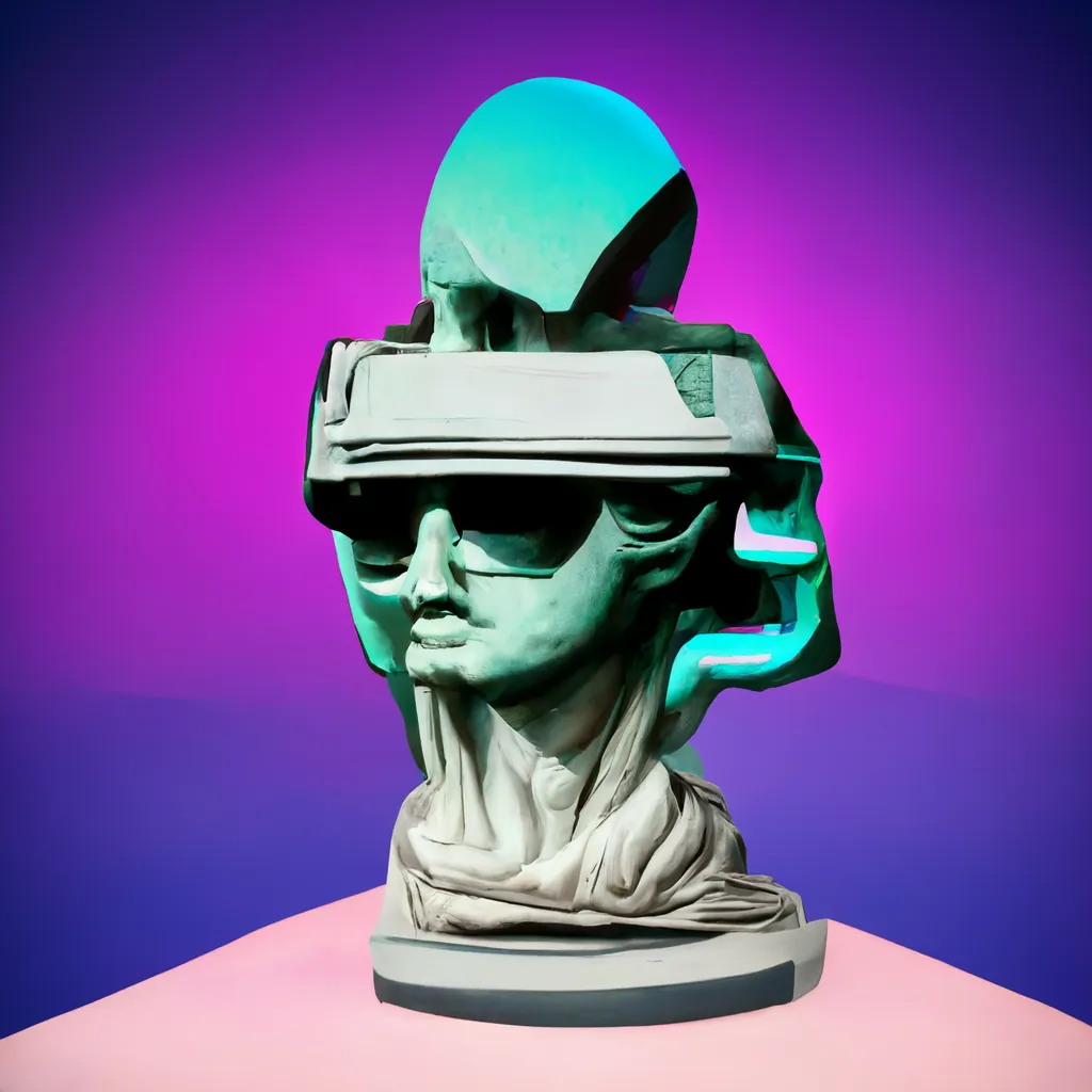 A RANGE OF ABSTRACT PRODUCTS BROUGHT TO YOU FROM THE DREAMS OF SUPERINTELLIGENCE, 'DESKTOP STATUE SYSTEMS LIMITED' IS A BROAD RANGE OF SCULPTED STATUE TECHNOLOGIES THAT WERE METICULOUSLY CHOSEN BY CRYPTOARTIST ROBNESS FOR YOUR PERSONAL ENJOYMENT.  IN COLLABORATION WITH MIDJOURNEY A.I., ROBNESS HAS GONE THROUGH 40,000 GENERATED SYSTEMS AND CHOSE 11,111 BY HAND, STRAIGHT TO YOUR CRYPTOART COLLECTION.  WE HOPE YOU ENJOY YOUR NEW ADDITION TO YOUR CRYPTOART COLLECTION AND WE AT DESKTOP STATUE SYSTEMS LIMITED WISH YOU A GOOD JOURNEY THROUGH THIS NEW ARTISTIC RENAISSANCE.