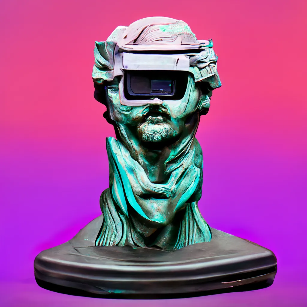 A RANGE OF ABSTRACT PRODUCTS BROUGHT TO YOU FROM THE DREAMS OF SUPERINTELLIGENCE, 'DESKTOP STATUE SYSTEMS LIMITED' IS A BROAD RANGE OF SCULPTED STATUE TECHNOLOGIES THAT WERE METICULOUSLY CHOSEN BY CRYPTOARTIST ROBNESS FOR YOUR PERSONAL ENJOYMENT.  IN COLLABORATION WITH MIDJOURNEY A.I., ROBNESS HAS GONE THROUGH 40,000 GENERATED SYSTEMS AND CHOSE 11,111 BY HAND, STRAIGHT TO YOUR CRYPTOART COLLECTION.  WE HOPE YOU ENJOY YOUR NEW ADDITION TO YOUR CRYPTOART COLLECTION AND WE AT DESKTOP STATUE SYSTEMS LIMITED WISH YOU A GOOD JOURNEY THROUGH THIS NEW ARTISTIC RENAISSANCE.