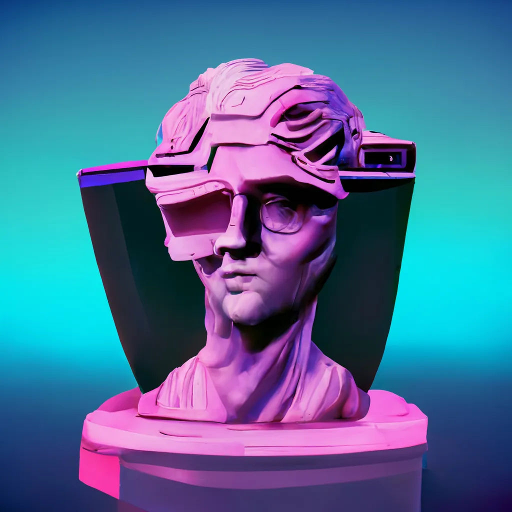 A RANGE OF ABSTRACT PRODUCTS BROUGHT TO YOU FROM THE DREAMS OF SUPERINTELLIGENCE, 'DESKTOP STATUE SYSTEMS LIMITED' IS A BROAD RANGE OF SCULPTED STATUE TECHNOLOGIES THAT WERE METICULOUSLY CHOSEN BY CRYPTOARTIST ROBNESS FOR YOUR PERSONAL ENJOYMENT.  IN COLLABORATION WITH MIDJOURNEY A.I., ROBNESS HAS GONE THROUGH 40,000 GENERATED SYSTEMS AND CHOSE 11,111 BY HAND, STRAIGHT TO YOUR CRYPTOART COLLECTION.  WE HOPE YOU ENJOY YOUR NEW ADDITION TO YOUR CRYPTOART COLLECTION AND WE AT DESKTOP STATUE SYSTEMS LIMITED WISH YOU A GOOD JOURNEY THROUGH THIS NEW ARTISTIC RENAISSANCE.