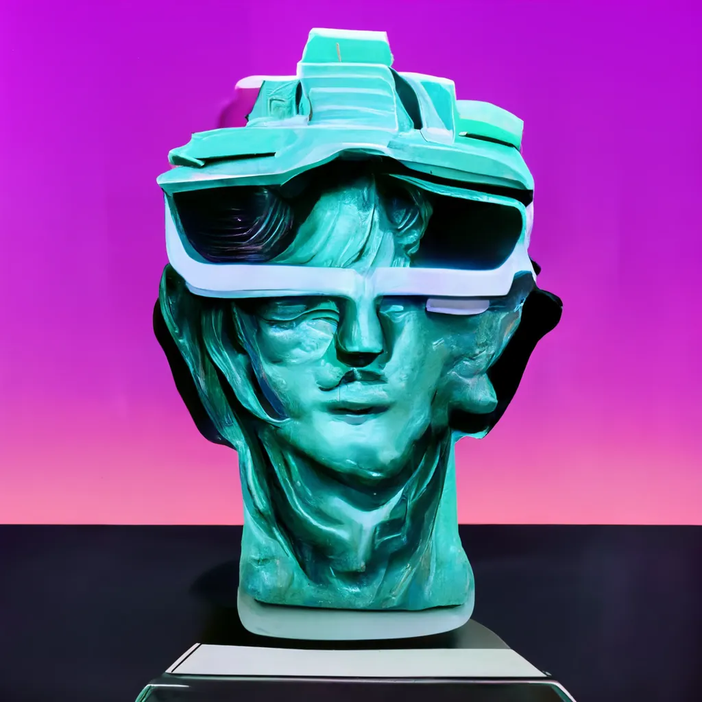 A RANGE OF ABSTRACT PRODUCTS BROUGHT TO YOU FROM THE DREAMS OF SUPERINTELLIGENCE, 'DESKTOP STATUE SYSTEMS LIMITED' IS A BROAD RANGE OF SCULPTED STATUE TECHNOLOGIES THAT WERE METICULOUSLY CHOSEN BY CRYPTOARTIST ROBNESS FOR YOUR PERSONAL ENJOYMENT.  IN COLLABORATION WITH MIDJOURNEY A.I., ROBNESS HAS GONE THROUGH 40,000 GENERATED SYSTEMS AND CHOSE 11,111 BY HAND, STRAIGHT TO YOUR CRYPTOART COLLECTION.  WE HOPE YOU ENJOY YOUR NEW ADDITION TO YOUR CRYPTOART COLLECTION AND WE AT DESKTOP STATUE SYSTEMS LIMITED WISH YOU A GOOD JOURNEY THROUGH THIS NEW ARTISTIC RENAISSANCE.