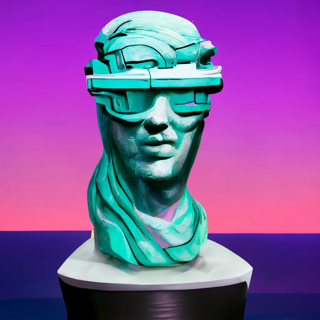 A RANGE OF ABSTRACT PRODUCTS BROUGHT TO YOU FROM THE DREAMS OF SUPERINTELLIGENCE, 'DESKTOP STATUE SYSTEMS LIMITED' IS A BROAD RANGE OF SCULPTED STATUE TECHNOLOGIES THAT WERE METICULOUSLY CHOSEN BY CRYPTOARTIST ROBNESS FOR YOUR PERSONAL ENJOYMENT.  IN COLLABORATION WITH MIDJOURNEY A.I., ROBNESS HAS GONE THROUGH 40,000 GENERATED SYSTEMS AND CHOSE 11,111 BY HAND, STRAIGHT TO YOUR CRYPTOART COLLECTION.  WE HOPE YOU ENJOY YOUR NEW ADDITION TO YOUR CRYPTOART COLLECTION AND WE AT DESKTOP STATUE SYSTEMS LIMITED WISH YOU A GOOD JOURNEY THROUGH THIS NEW ARTISTIC RENAISSANCE.