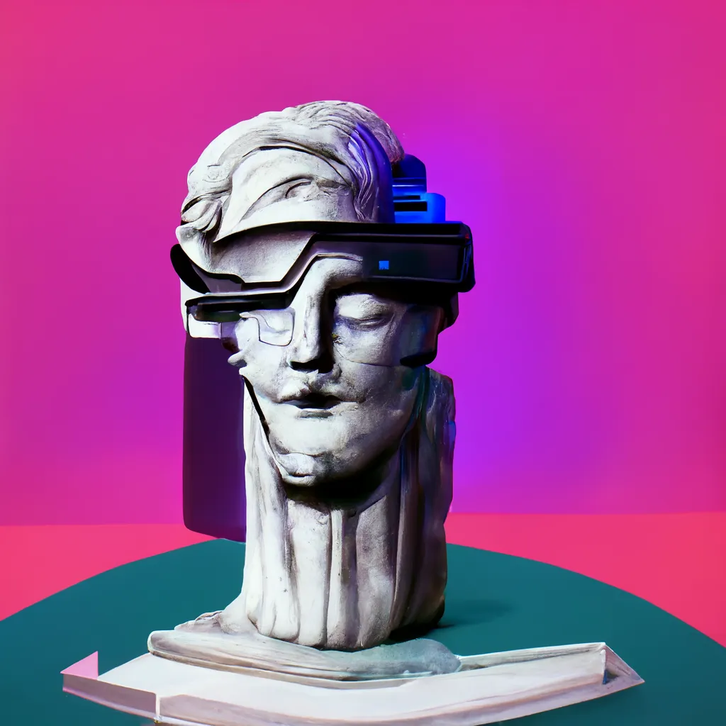 A RANGE OF ABSTRACT PRODUCTS BROUGHT TO YOU FROM THE DREAMS OF SUPERINTELLIGENCE, 'DESKTOP STATUE SYSTEMS LIMITED' IS A BROAD RANGE OF SCULPTED STATUE TECHNOLOGIES THAT WERE METICULOUSLY CHOSEN BY CRYPTOARTIST ROBNESS FOR YOUR PERSONAL ENJOYMENT.  IN COLLABORATION WITH MIDJOURNEY A.I., ROBNESS HAS GONE THROUGH 40,000 GENERATED SYSTEMS AND CHOSE 11,111 BY HAND, STRAIGHT TO YOUR CRYPTOART COLLECTION.  WE HOPE YOU ENJOY YOUR NEW ADDITION TO YOUR CRYPTOART COLLECTION AND WE AT DESKTOP STATUE SYSTEMS LIMITED WISH YOU A GOOD JOURNEY THROUGH THIS NEW ARTISTIC RENAISSANCE.