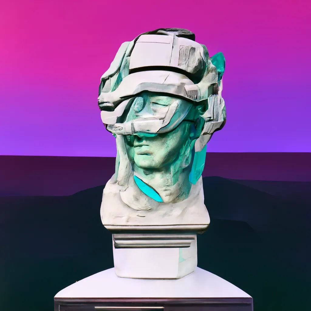 A RANGE OF ABSTRACT PRODUCTS BROUGHT TO YOU FROM THE DREAMS OF SUPERINTELLIGENCE, 'DESKTOP STATUE SYSTEMS LIMITED' IS A BROAD RANGE OF SCULPTED STATUE TECHNOLOGIES THAT WERE METICULOUSLY CHOSEN BY CRYPTOARTIST ROBNESS FOR YOUR PERSONAL ENJOYMENT.  IN COLLABORATION WITH MIDJOURNEY A.I., ROBNESS HAS GONE THROUGH 40,000 GENERATED SYSTEMS AND CHOSE 11,111 BY HAND, STRAIGHT TO YOUR CRYPTOART COLLECTION.  WE HOPE YOU ENJOY YOUR NEW ADDITION TO YOUR CRYPTOART COLLECTION AND WE AT DESKTOP STATUE SYSTEMS LIMITED WISH YOU A GOOD JOURNEY THROUGH THIS NEW ARTISTIC RENAISSANCE.