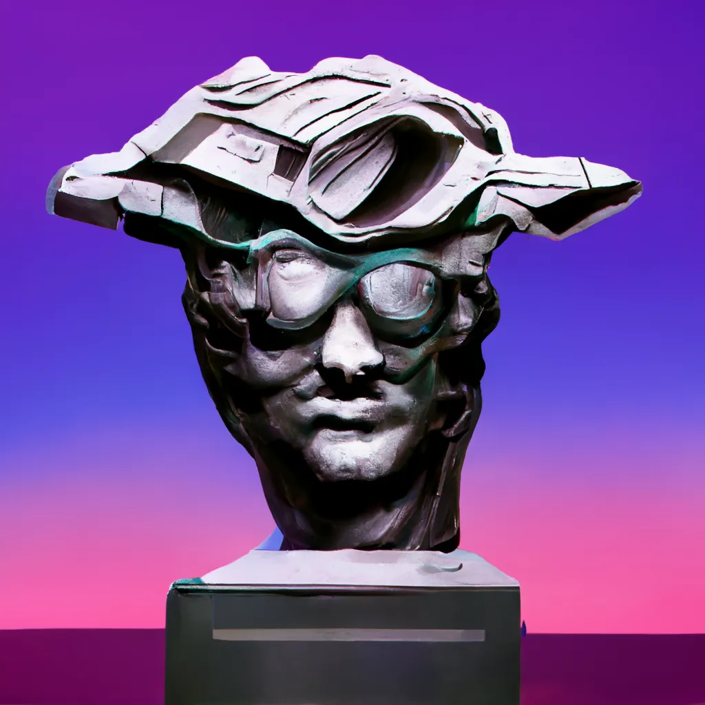 A RANGE OF ABSTRACT PRODUCTS BROUGHT TO YOU FROM THE DREAMS OF SUPERINTELLIGENCE, 'DESKTOP STATUE SYSTEMS LIMITED' IS A BROAD RANGE OF SCULPTED STATUE TECHNOLOGIES THAT WERE METICULOUSLY CHOSEN BY CRYPTOARTIST ROBNESS FOR YOUR PERSONAL ENJOYMENT.  IN COLLABORATION WITH MIDJOURNEY A.I., ROBNESS HAS GONE THROUGH 40,000 GENERATED SYSTEMS AND CHOSE 11,111 BY HAND, STRAIGHT TO YOUR CRYPTOART COLLECTION.  WE HOPE YOU ENJOY YOUR NEW ADDITION TO YOUR CRYPTOART COLLECTION AND WE AT DESKTOP STATUE SYSTEMS LIMITED WISH YOU A GOOD JOURNEY THROUGH THIS NEW ARTISTIC RENAISSANCE.