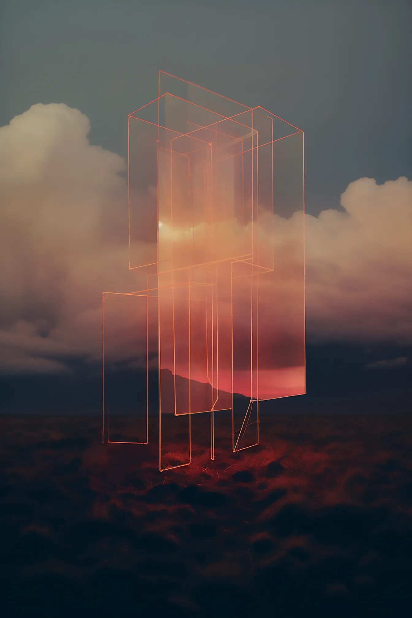The Horizon Collection features 200 artworks, meticulously curated by HODLERS. It includes 20 unique 1/1 pieces by Katie Morris, Olga Fradina, Stephan Vasement, Javier Tomeo, Ganchitecture, Ira Greenberg, and Tristan Rettich. Additionally, limited 1/20 editions by qubibi and agoria.