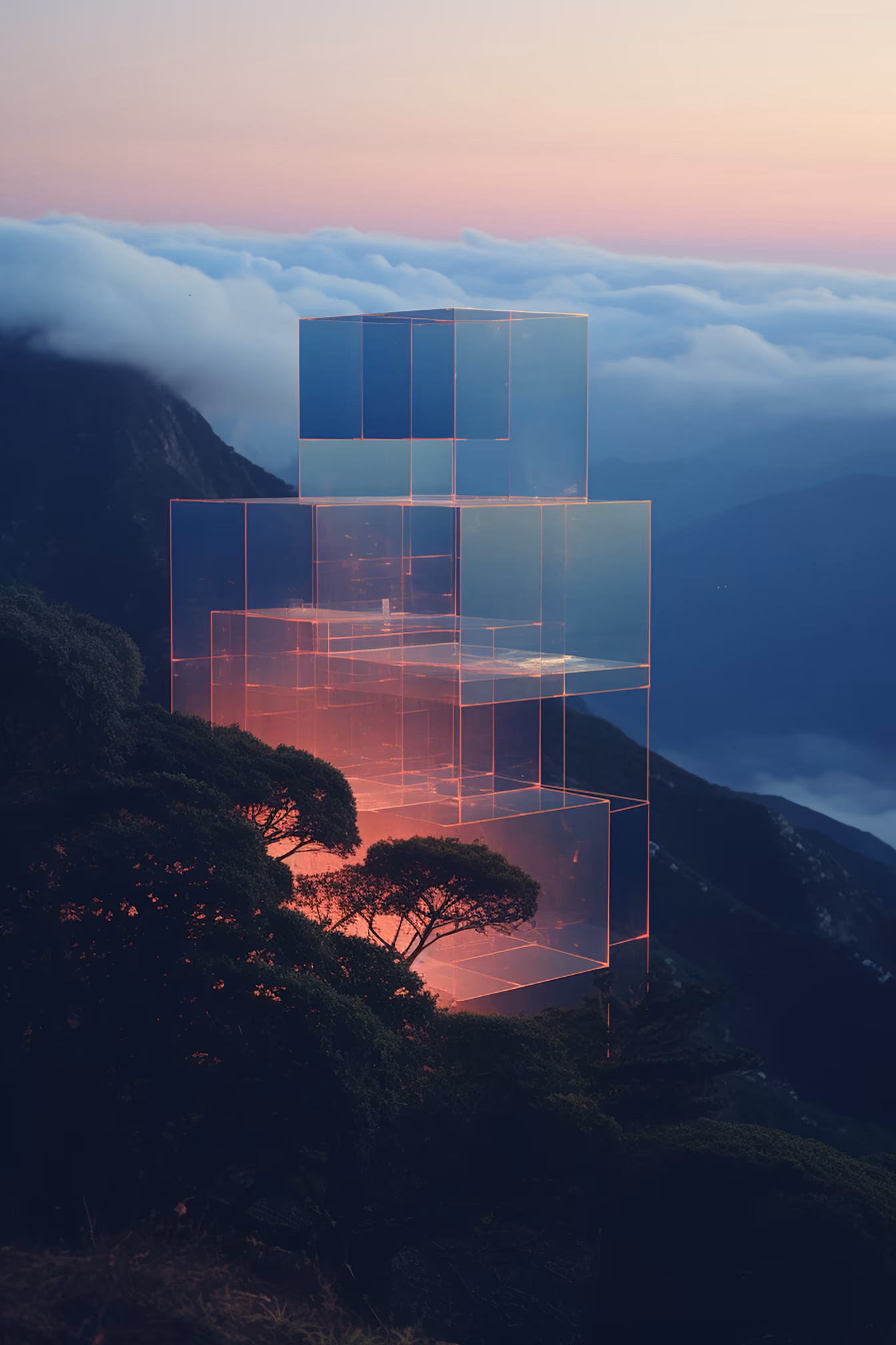 The Horizon Collection features 200 artworks, meticulously curated by HODLERS. It includes 20 unique 1/1 pieces by Katie Morris, Olga Fradina, Stephan Vasement, Javier Tomeo, Ganchitecture, Ira Greenberg, and Tristan Rettich. Additionally, limited 1/20 editions by qubibi and agoria.