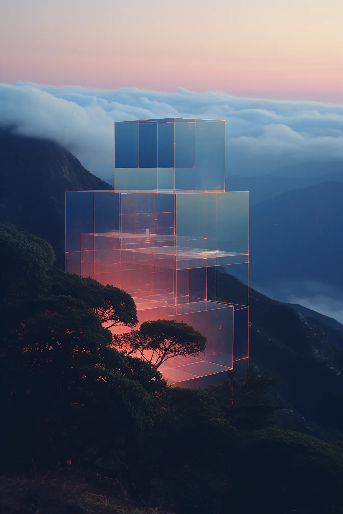 The Horizon Collection features 200 artworks, meticulously curated by HODLERS. It includes 20 unique 1/1 pieces by Katie Morris, Olga Fradina, Stephan Vasement, Javier Tomeo, Ganchitecture, Ira Greenberg, and Tristan Rettich. Additionally, limited 1/20 editions by qubibi and agoria.
