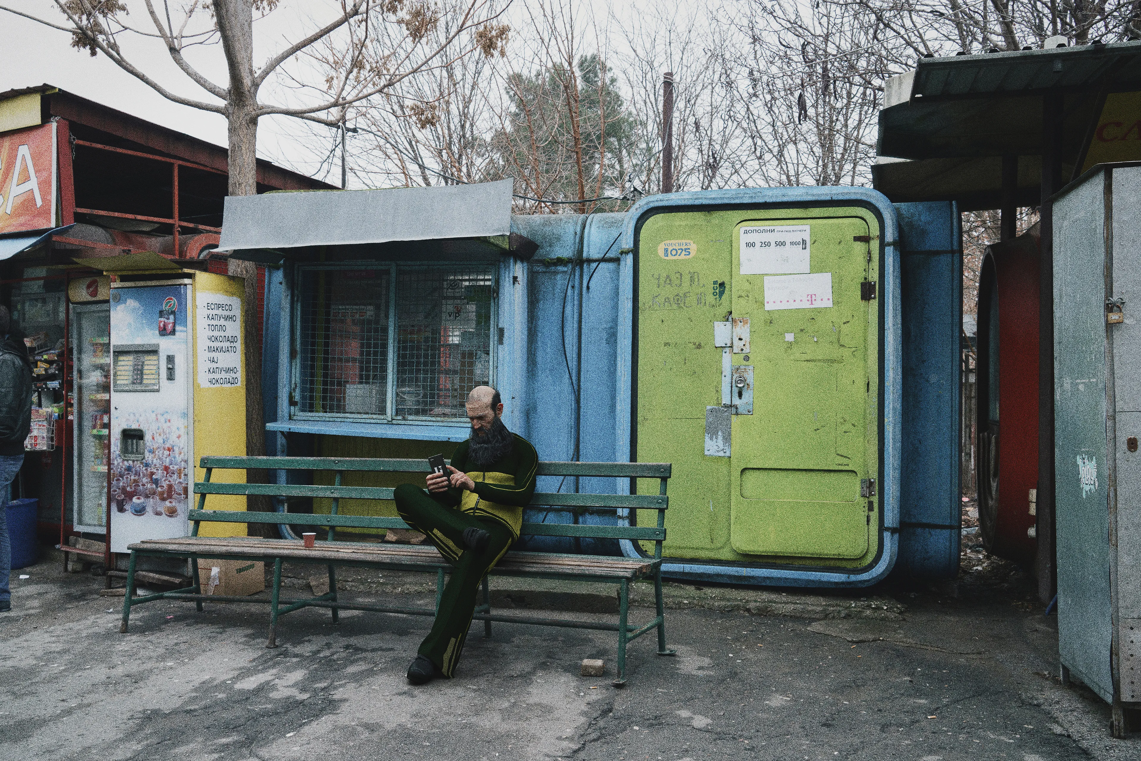 The Book of Veles 016 - Bus station by Jonas Bendiksen

The contemporary photo essay from The Book of Veles, telling the story of the fake news industry in Veles, north Macedonia. The town became a global epicenter for fake news production in during the Trump-Hilary election of 2016. After being published as a successful photo book in 2021, a mysterious social media persona named Chloe Miskin revealed that the entire project was a forgery: all the people and subjects in the book are computer-generated 3D models which Bendiksen had posed and inserted into empty backgrounds.

Edition: 1 of 1

Fellowship Studio