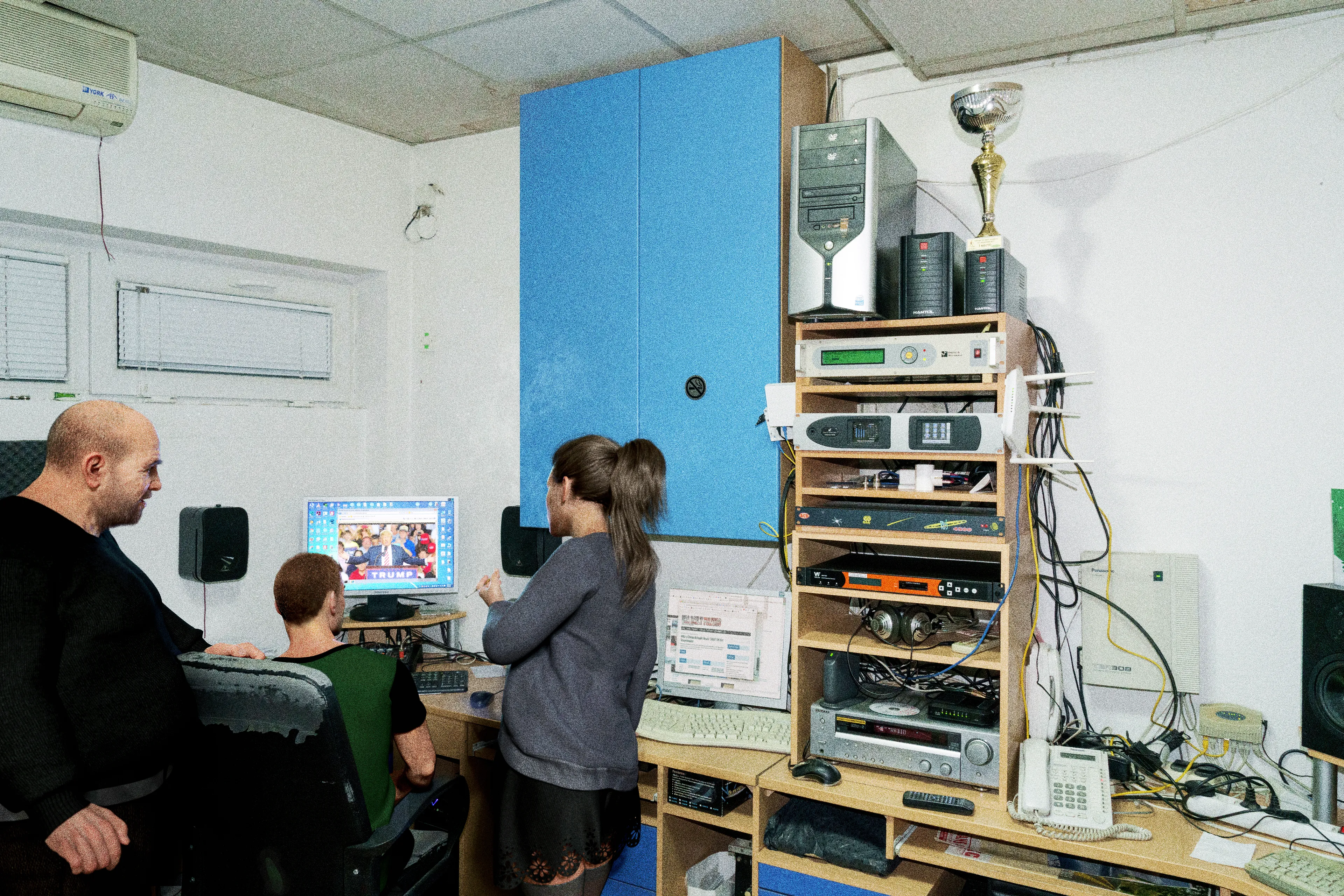 The Book of Veles 014 - Nikola, Bogdan and Tamara by Jonas Bendiksen

The contemporary photo essay from The Book of Veles, telling the story of the fake news industry in Veles, north Macedonia. The town became a global epicenter for fake news production in during the Trump-Hilary election of 2016. After being published as a successful photo book in 2021, a mysterious social media persona named Chloe Miskin revealed that the entire project was a forgery: all the people and subjects in the book are computer-generated 3D models which Bendiksen had posed and inserted into empty backgrounds.

Edition: 1 of 1

Fellowship Studio