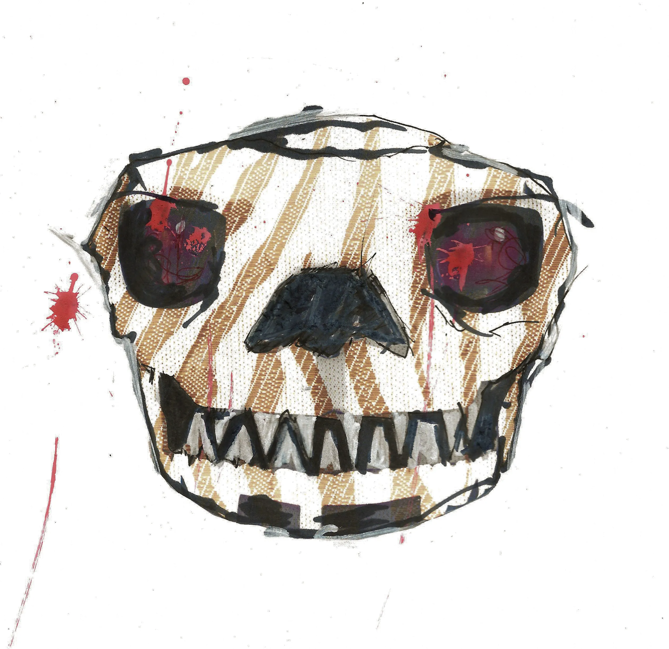 Skull silhouette generated by A.I and enhanced by Aleqth.