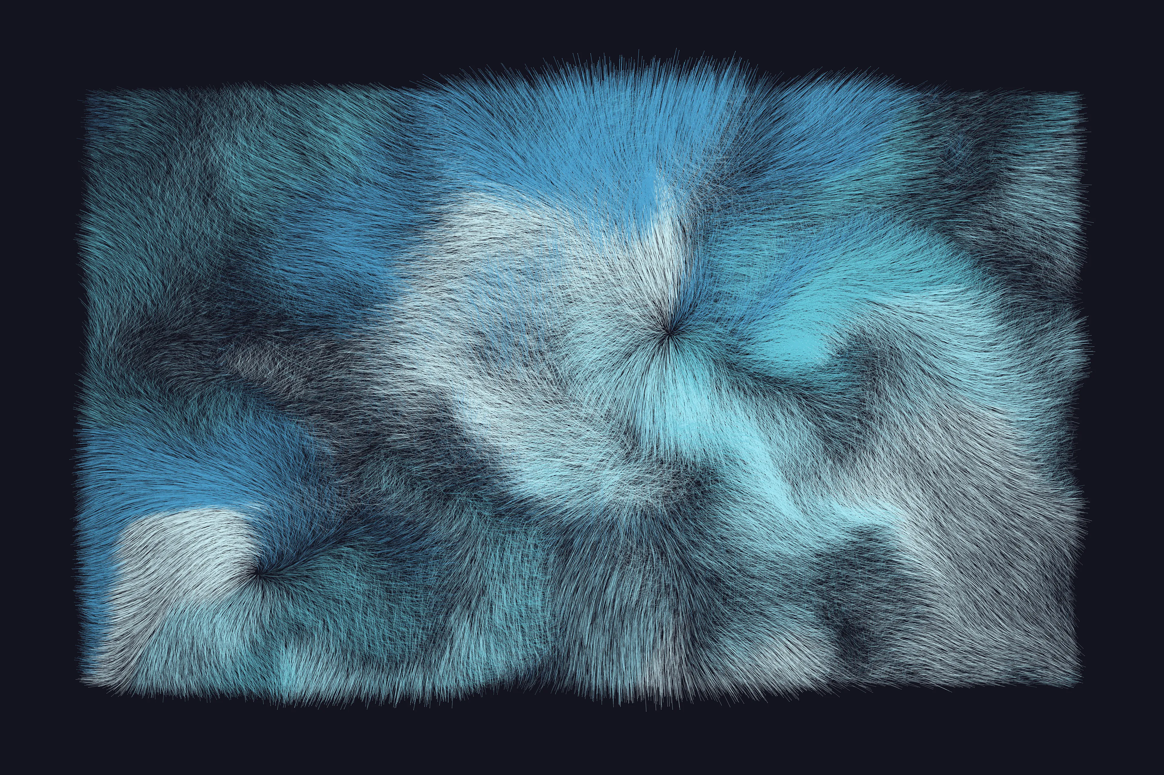 Folradura means fur in Old Occitan, a Romance language spoken in the south of France. This generative series explores producing organic patterns using a cocktail of maths, physics, noise, randomness... 

High res image: https://256art.s3.eu-central-1.amazonaws.com/mainnet/0x5bbc99490709e651cdedbe52697379f61ec9832e/max/11.png
Live view: https://256art.s3.eu-central-1.amazonaws.com/mainnet/0x5bbc99490709e651cdedbe52697379f61ec9832e/html_files/11.html