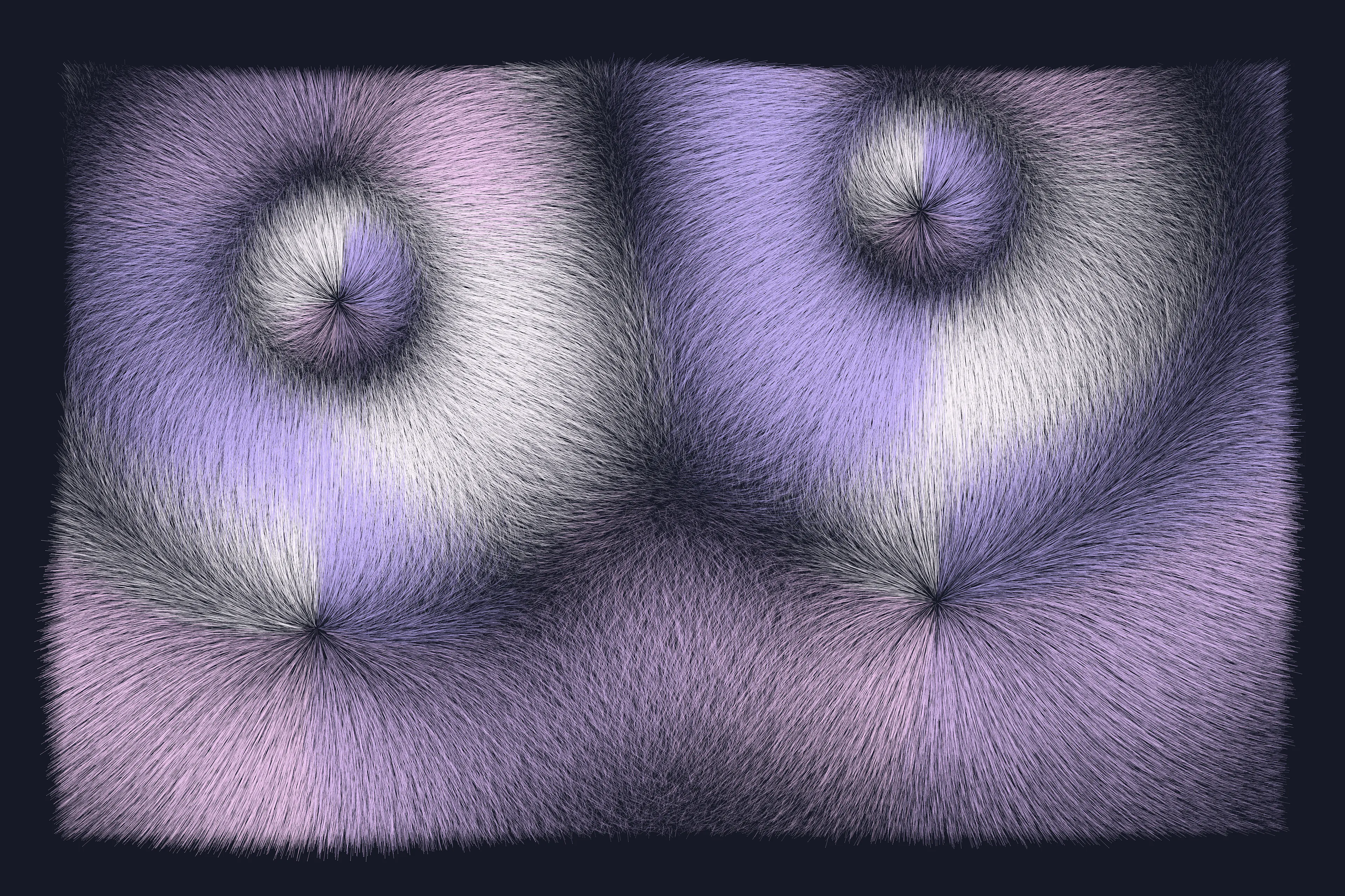 Folradura means fur in Old Occitan, a Romance language spoken in the south of France. This generative series explores producing organic patterns using a cocktail of maths, physics, noise, randomness... 

High res image: https://256art.s3.eu-central-1.amazonaws.com/mainnet/0x5bbc99490709e651cdedbe52697379f61ec9832e/max/380.png
Live view: https://256art.s3.eu-central-1.amazonaws.com/mainnet/0x5bbc99490709e651cdedbe52697379f61ec9832e/html_files/380.html