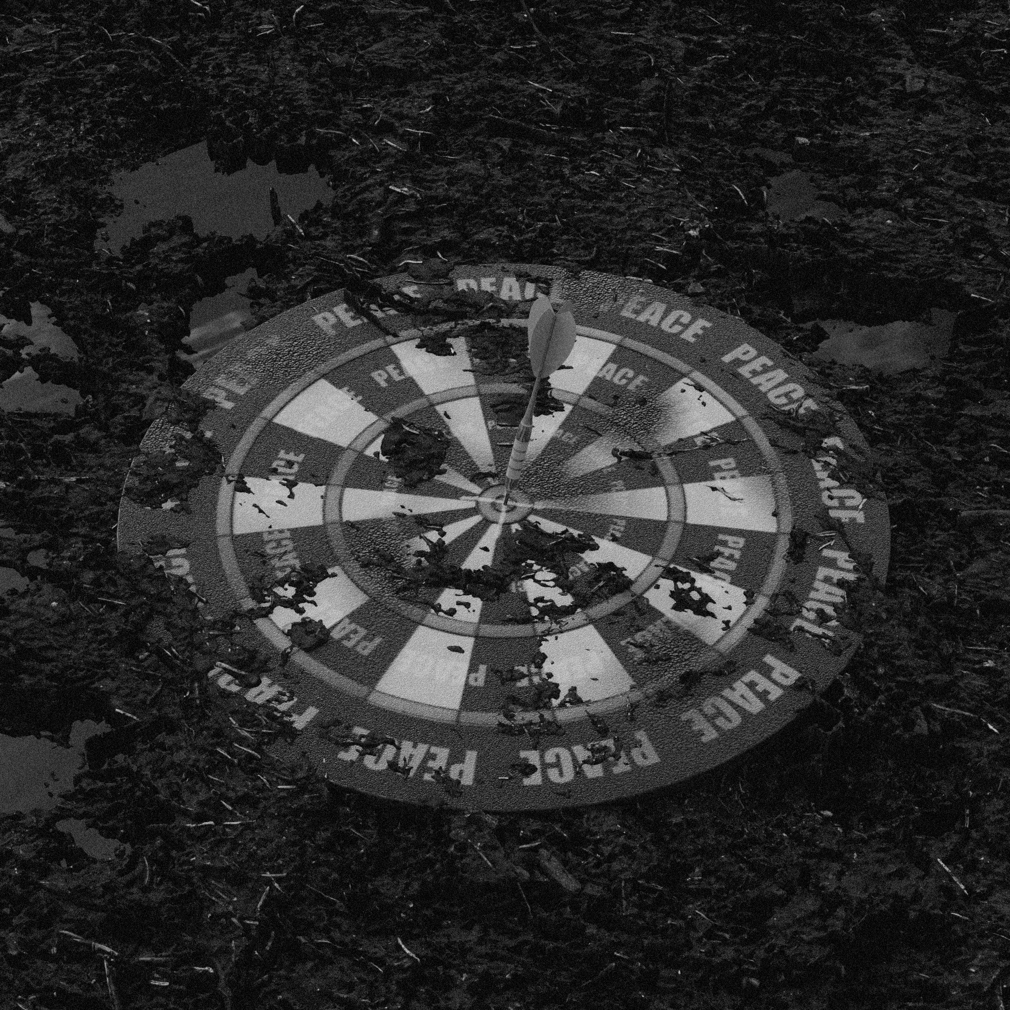 The dart just didn't miss the peace, 
It hit something else deliberately, 
To the wrong truth!