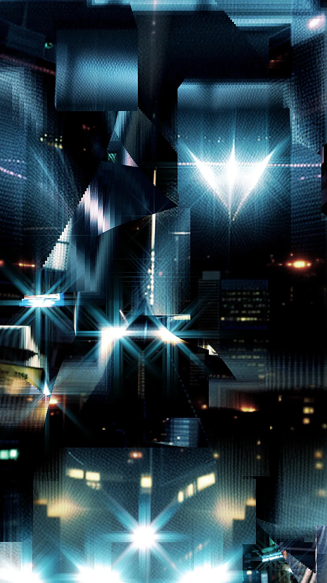 Saeko Ehara’s _Synergistic Metropolis_ is the product of an algorithm powered by Stable Diffusion (AI) and TouchDesigner, a node-based visual coding software. From image generation to animation calculations, every aspect of the process is fully automated by the computer. In this way, the project builds on Hiroshi Kawano’s explorations of computational simulation by emphasizing an AI-centered workflow. Just as Kawano’s _Artificial Mondrian_ (1967) revealed the influence of Piet Mondrian, so this work also channels the latter’s _Broadway Boogie Woogie_ (1942-43), which captures the vibrancy of New York City. However, in contrast, Ehara has fed images of Japanese nocturnal landscapes into the machine, adding generative animations to produce a unique rhythm through the fusion of inorganic AI generation and human creative intervention, blending stillness with motion.<br><br>While much of the simulation in this work is delegated to the computer, the process of building the system and selecting the final outputs still depends on human judgment. The work therefore reflects the paradox of digital art as both heavily reliant on mechanical procedure and human intention and choice. Even creations born of machines carry within them the semblance of life.<br><br>「Synergistic Metropolis」は、Stable Diffusion（AI）とノードベースのビジュアルコーディングソフトウェアであるTouchDesignerによって駆動されるアルゴリズムから生まれました。画像生成からアニメーションの計算に至るまで、プロセスのすべてがコンピュータによって完全に自動化されています。このように、このプロジェクトではAIを中心としたワークフローを強調することで、川野洋が探求した計算シミュレーションの成果を発展させることを試みました。ピート・モンドリアンの影響が色濃くみられる川野の「Artificial Mondrian」（1967）のように、この作品もまたニューヨークの活気を捉えたモンドリアンの「Broadway Boogie Woogie」（1942-43）に触発されています。対照的に、江原は日本の夜景を機械に入力し、ジェネラティブアニメーションを加えることで、無機的なAI生成と人間の創造的介入を融合させ、静と動を組み合わせた独自のリズムを生み出しています。<br><br>この作品では、シミュレーションの多くがコンピュータに委ねられていますが、システムの構築や最終出力の選択プロセスは依然として人間の判断に依存しています。したがって、この作品は、デジタルアートが機械的な手続きに大きく依存しながらも、人間の意図と選択によって形作られるというパラドックスを反映しています。機械から生まれた創造物であっても、そこには生命の気配が宿っているのです。