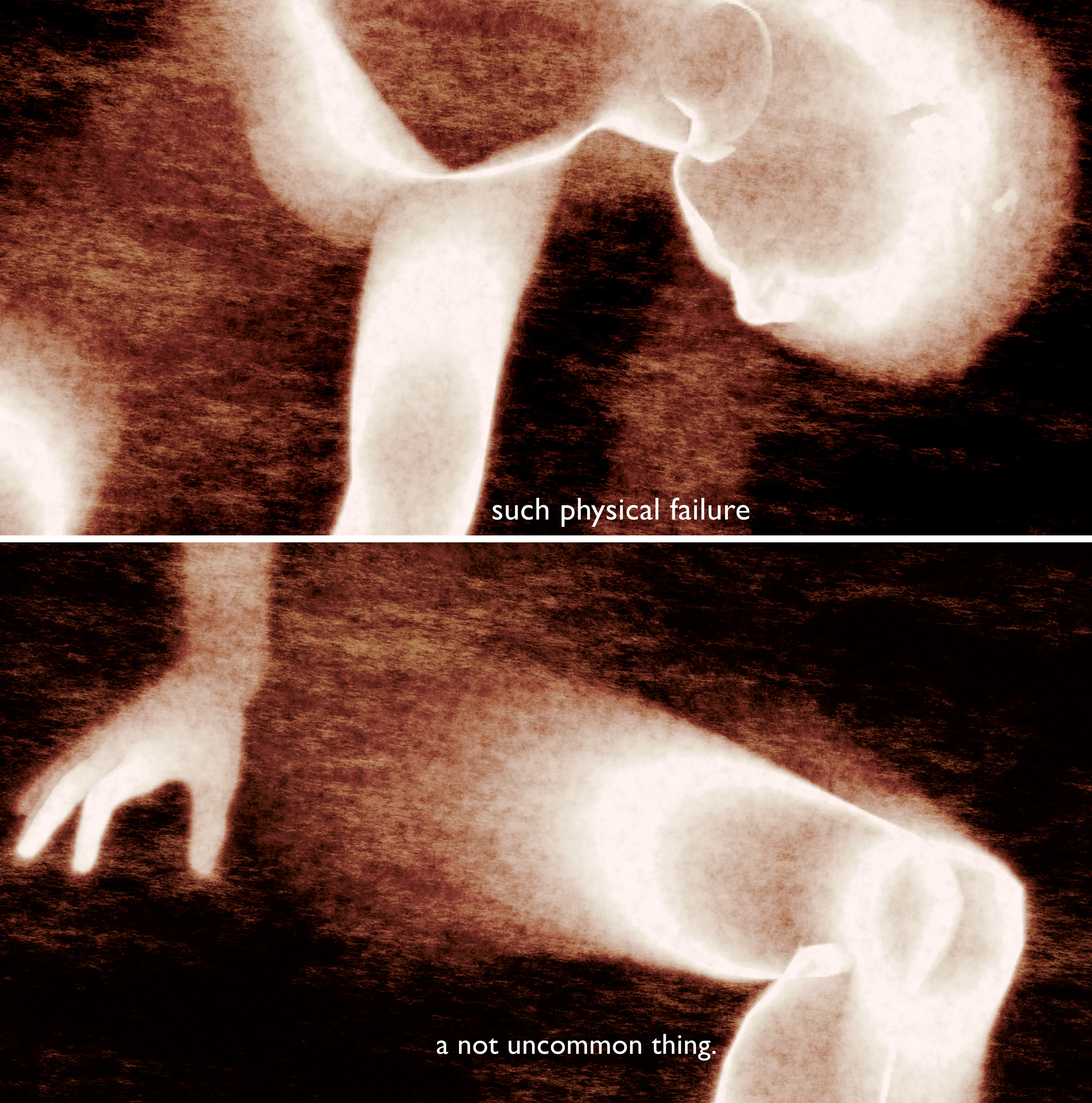 "such physical failure / a not uncommon thing" accompanies a unique, eponymous print from Ana María Caballero's solo exhibition, Echo Graph, which presents a single poem in multiple ways, exploring how the medium through which verse is experienced affects the meaning it conveys.

Echo Graph brings together Caballero’s performative, sculptural, conceptual and written work–crossing over from digital into analog realms with such ease that the boundary between these becomes blurred to the point of irrelevance. The pieces in this exhibition challenge notions of materiality and immersion, asking us to bear witness to the ways language takes hold within and without our bodies.  

For this exhibition, Caballero created a micro poetic film. A limited series of stills from Echo Graph, the video work, debuted alongside it. These photographic images were selected to evoke the motion of the video work as well as lean into the narrative elements of the poem. Indeed, different printed timestamps from the choreographic work correspond to the same verse, representing the fluidity of how poetry is generated and perceived.  

Caballero’s work often privileges the fragment over the whole to show how memory is stored. The fragments of verse are both modular and independent – conveying meaning as stand-alone prints yet suggestive of a larger story, one the viewer can create on their own.

Produced in close collaboration with Mad Arts.  Presented at Office Impart in Berlin on February 2025.