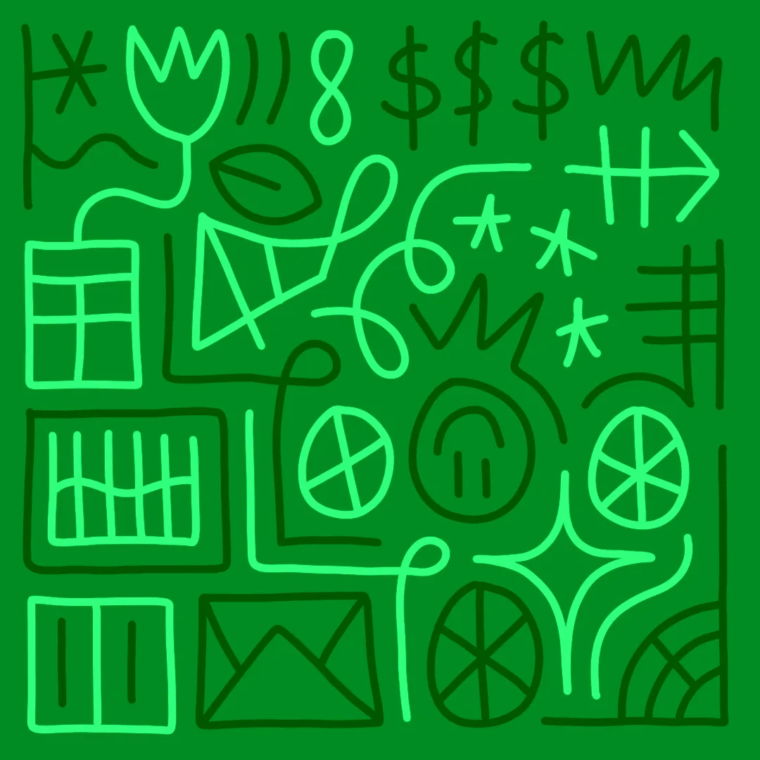Letters are a collection of 1,000 hand-illustrated 1/1 pieces of artwork by artist Vinnie Hager.
