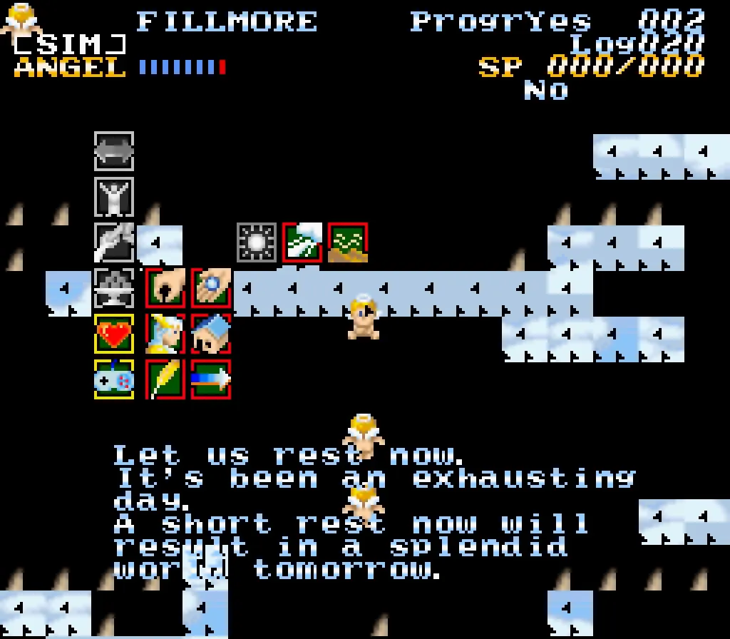 In _Angelcores & Heavenly Sprites_, Sabato Visconti uses glitch and ROM-corruption processes to reveal the angelic aspects of early console games, specifically third- and fourth-generation 8-bit and 16-bit consoles like the NES, Super Nintendo, and Sega Genesis.<br><br>While much of our visual understanding of angels derives from Medieval European Christianity and after, the history of the angelic has evolved in a constant renegotiation as cultures and power structures change. The contemporary meme of "Biblically-Accurate Angels" reflects this broader understanding of the angelic, although a theologian may quietly point out that the Ophanim described in the book of Ezekiel wasn't classified as an Angel until much later in history. In the same spirit, depictions of angels in 1980-1990s video games were diverse and ludopoetic—designed to fit the game type, whether it was an action platformer, a shoot 'em up, or an RPG. Games like _ActRaiser_, _ActRaiser II_, _Wings of Wor_, _Spiritual Warfare_, _Chubby Cherub_, and _Legendary Wings_ draw from a variety of historical influences and portray the angelic as powerful warriors, childlike cuties, winged creatures, or devotional objects. The glitch artefacts and looping GIF narratives serve to lift up these figures from the repetitive toil and routine mechanics of their medium.
