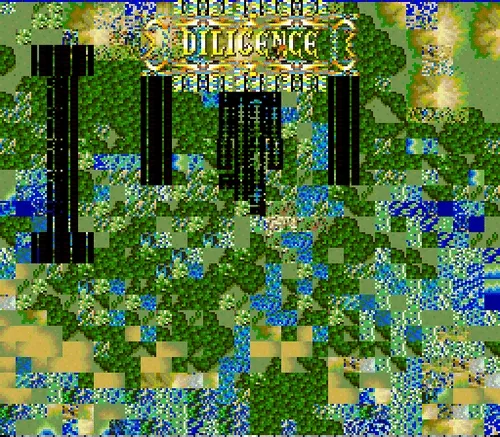 In _Angelcores & Heavenly Sprites_, Sabato Visconti uses glitch and ROM-corruption processes to reveal the angelic aspects of early console games, specifically third- and fourth-generation 8-bit and 16-bit consoles like the NES, Super Nintendo, and Sega Genesis.<br><br>While much of our visual understanding of angels derives from Medieval European Christianity and after, the history of the angelic has evolved in a constant renegotiation as cultures and power structures change. The contemporary meme of "Biblically-Accurate Angels" reflects this broader understanding of the angelic, although a theologian may quietly point out that the Ophanim described in the book of Ezekiel wasn't classified as an Angel until much later in history. In the same spirit, depictions of angels in 1980-1990s video games were diverse and ludopoetic—designed to fit the game type, whether it was an action platformer, a shoot 'em up, or an RPG. Games like _ActRaiser_, _ActRaiser II_, _Wings of Wor_, _Spiritual Warfare_, _Chubby Cherub_, and _Legendary Wings_ draw from a variety of historical influences and portray the angelic as powerful warriors, childlike cuties, winged creatures, or devotional objects. The glitch artefacts and looping GIF narratives serve to lift up these figures from the repetitive toil and routine mechanics of their medium.