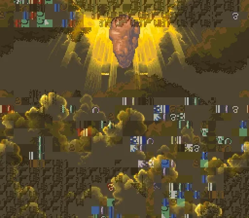 In _Angelcores & Heavenly Sprites_, Sabato Visconti uses glitch and ROM-corruption processes to reveal the angelic aspects of early console games, specifically third- and fourth-generation 8-bit and 16-bit consoles like the NES, Super Nintendo, and Sega Genesis.<br><br>While much of our visual understanding of angels derives from Medieval European Christianity and after, the history of the angelic has evolved in a constant renegotiation as cultures and power structures change. The contemporary meme of "Biblically-Accurate Angels" reflects this broader understanding of the angelic, although a theologian may quietly point out that the Ophanim described in the book of Ezekiel wasn't classified as an Angel until much later in history. In the same spirit, depictions of angels in 1980-1990s video games were diverse and ludopoetic—designed to fit the game type, whether it was an action platformer, a shoot 'em up, or an RPG. Games like _ActRaiser_, _ActRaiser II_, _Wings of Wor_, _Spiritual Warfare_, _Chubby Cherub_, and _Legendary Wings_ draw from a variety of historical influences and portray the angelic as powerful warriors, childlike cuties, winged creatures, or devotional objects. The glitch artefacts and looping GIF narratives serve to lift up these figures from the repetitive toil and routine mechanics of their medium.