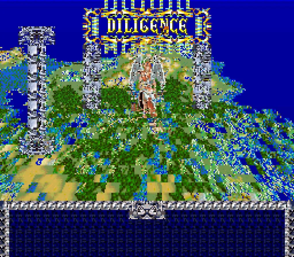 In _Angelcores & Heavenly Sprites_, Sabato Visconti uses glitch and ROM-corruption processes to reveal the angelic aspects of early console games, specifically third- and fourth-generation 8-bit and 16-bit consoles like the NES, Super Nintendo, and Sega Genesis.<br><br>While much of our visual understanding of angels derives from Medieval European Christianity and after, the history of the angelic has evolved in a constant renegotiation as cultures and power structures change. The contemporary meme of "Biblically-Accurate Angels" reflects this broader understanding of the angelic, although a theologian may quietly point out that the Ophanim described in the book of Ezekiel wasn't classified as an Angel until much later in history. In the same spirit, depictions of angels in 1980-1990s video games were diverse and ludopoetic—designed to fit the game type, whether it was an action platformer, a shoot 'em up, or an RPG. Games like _ActRaiser_, _ActRaiser II_, _Wings of Wor_, _Spiritual Warfare_, _Chubby Cherub_, and _Legendary Wings_ draw from a variety of historical influences and portray the angelic as powerful warriors, childlike cuties, winged creatures, or devotional objects. The glitch artefacts and looping GIF narratives serve to lift up these figures from the repetitive toil and routine mechanics of their medium.