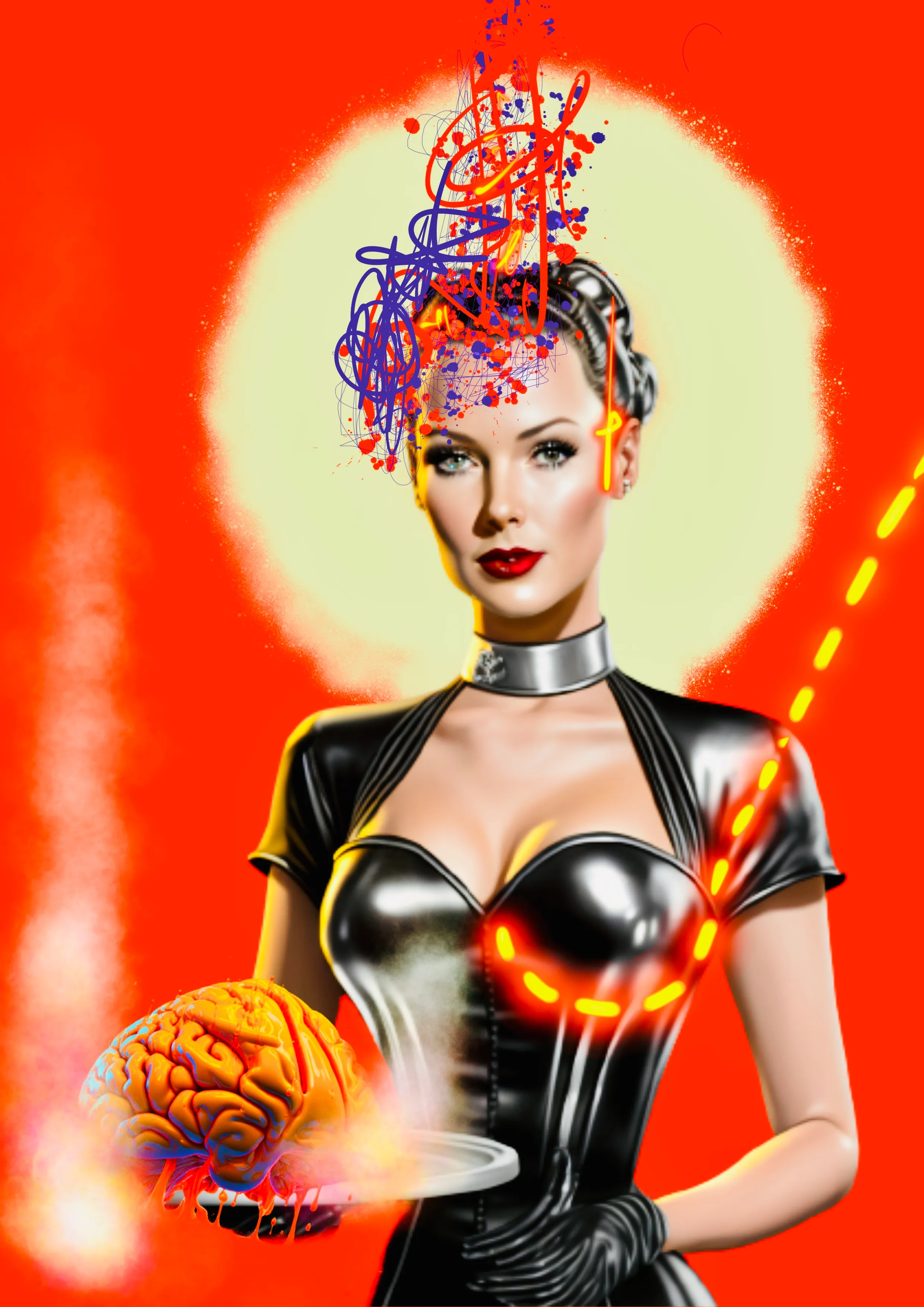Bringing the finest cuisine to the table, Rocketgirl created this series to confirm that brains are sexy.

Eat up!

(ai x digital painting)