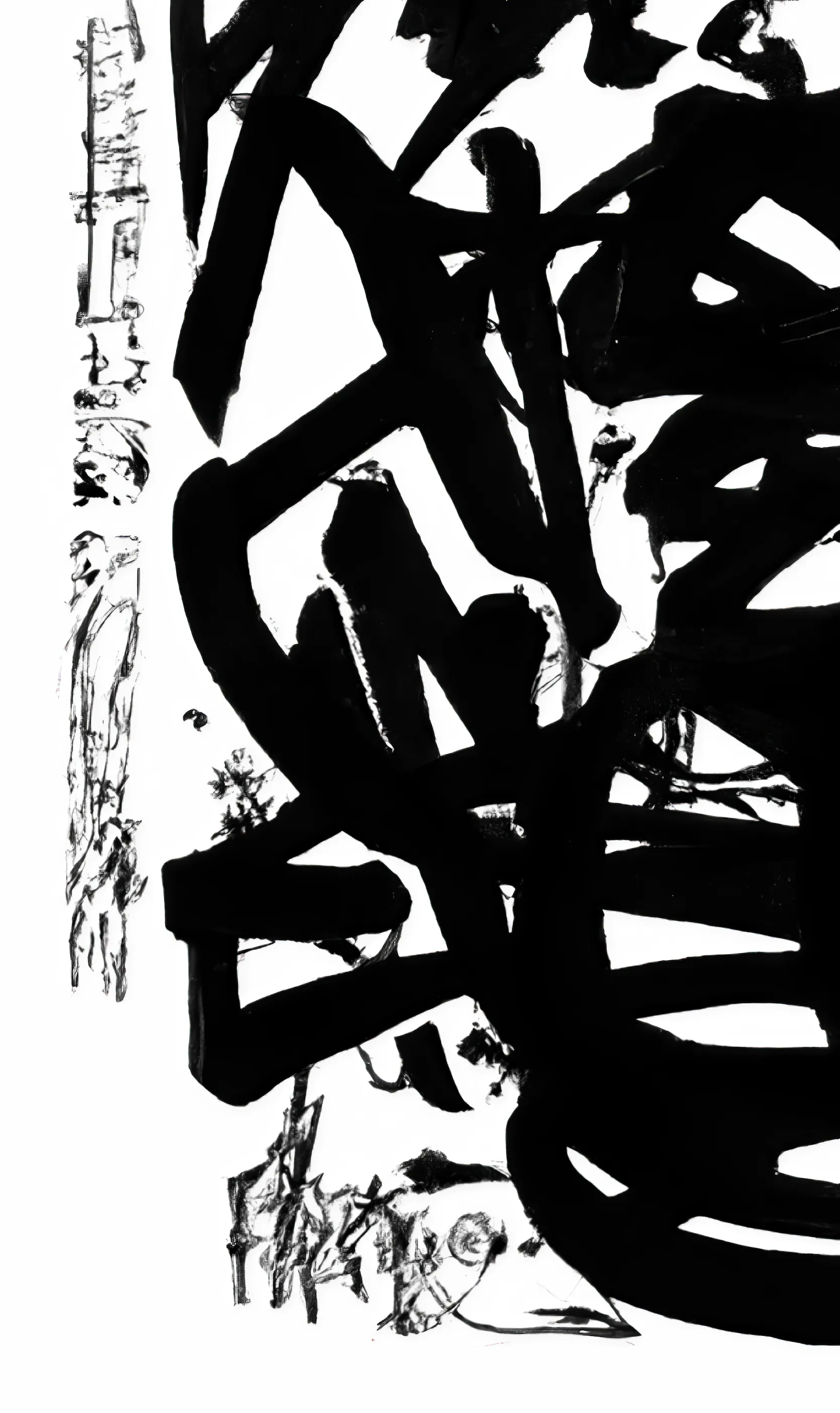 The Art On Ledger Stax is a generative NFT collection featuring algorithms designed by 5 notable digital artists for the Ledger Stax device. | Tongues is a generative AI project that explores asemic text, using symbols without meaning, resembling abstract art. The project trained a GAN on hand-drawn ink asemic calligraphy inspired by various writing systems, celebrating spontaneity and unconventional materials.