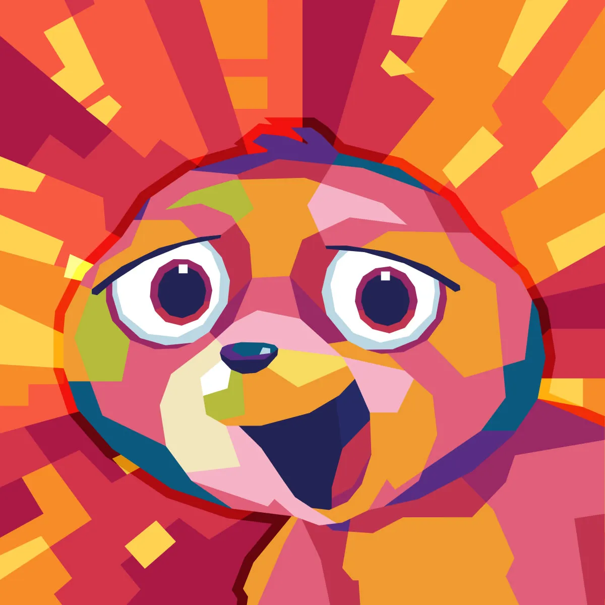 *VeeFriends Iconics* - Created By [VeeFriends](https://veefriends.com)  

*VeeFriends Iconics* is a collection of 1 of 1 NFTs featuring the VeeFriends Series 1 Spectacular characters. 

Holders of VeeFriends Series 1 Spectaculars (Bubble Gum, Diamond, Gold, Hologram, & Lava) received this commemorative token as part of the launch of VeeFriends Series 2 on April 15, 2022, a signature event in the evolution of VeeFriends Characters. Each Spectacular was reimagined in veteran NFT artist [Gilang Bogy's](https://gilangbogy.com) signature fractured WPAP style.

Additionally, each original owner of this NFT was eligible to claim one free 12"x12" [Metarelics](https://www.metarelics.co/) canvas print of their NFT. 

This token is a [VeeFriends Iconics](https://opensea.io/collection/veefriends-iconics) collectible that lives on the Ethereum blockchain.

[VeeFriends Iconics High Resolution Artwork File](https://media.veefriends.com/image/upload/v1661532558/veefriends/specials/spectacular-drop/high-res/selfless-sloth-lava.jpg)