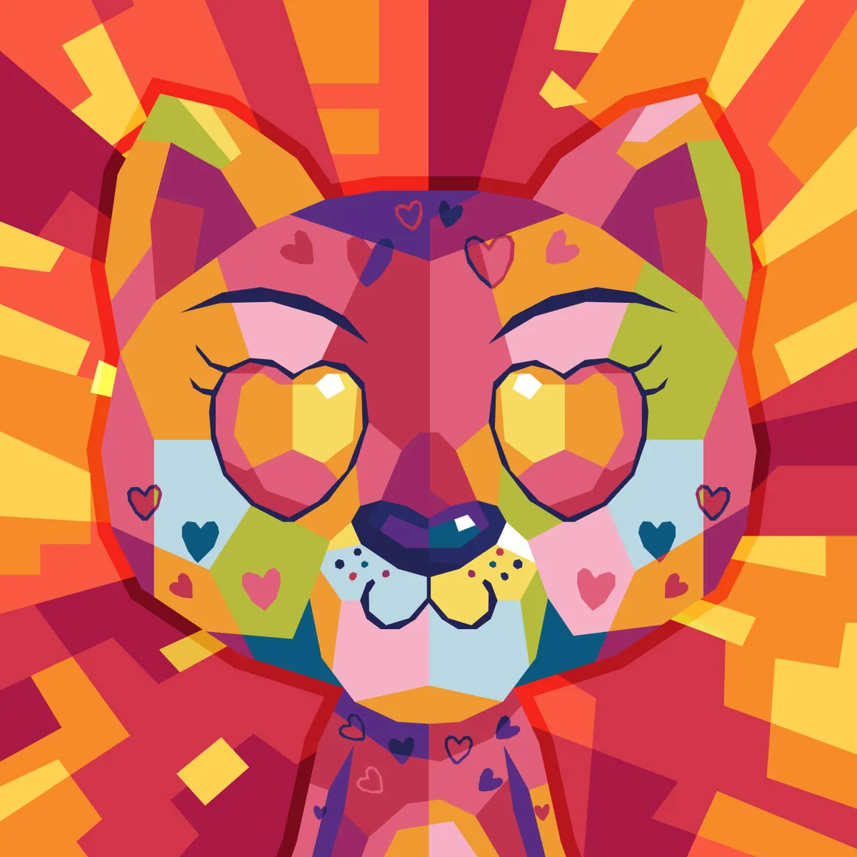 *VeeFriends Iconics* - Created By [VeeFriends](https://veefriends.com)  

*VeeFriends Iconics* is a collection of 1 of 1 NFTs featuring the VeeFriends Series 1 Spectacular characters. 

Holders of VeeFriends Series 1 Spectaculars (Bubble Gum, Diamond, Gold, Hologram, & Lava) received this commemorative token as part of the launch of VeeFriends Series 2 on April 15, 2022, a signature event in the evolution of VeeFriends Characters. Each Spectacular was reimagined in veteran NFT artist [Gilang Bogy's](https://gilangbogy.com) signature fractured WPAP style.

Additionally, each original owner of this NFT was eligible to claim one free 12"x12" [Metarelics](https://www.metarelics.co/) canvas print of their NFT. 

This token is a [VeeFriends Iconics](https://opensea.io/collection/veefriends-iconics) collectible that lives on the Ethereum blockchain.

[VeeFriends Iconics High Resolution Artwork File](https://media.veefriends.com/image/upload/v1661532558/veefriends/specials/spectacular-drop/high-res/juicy-jaguar-lava.jpg)
