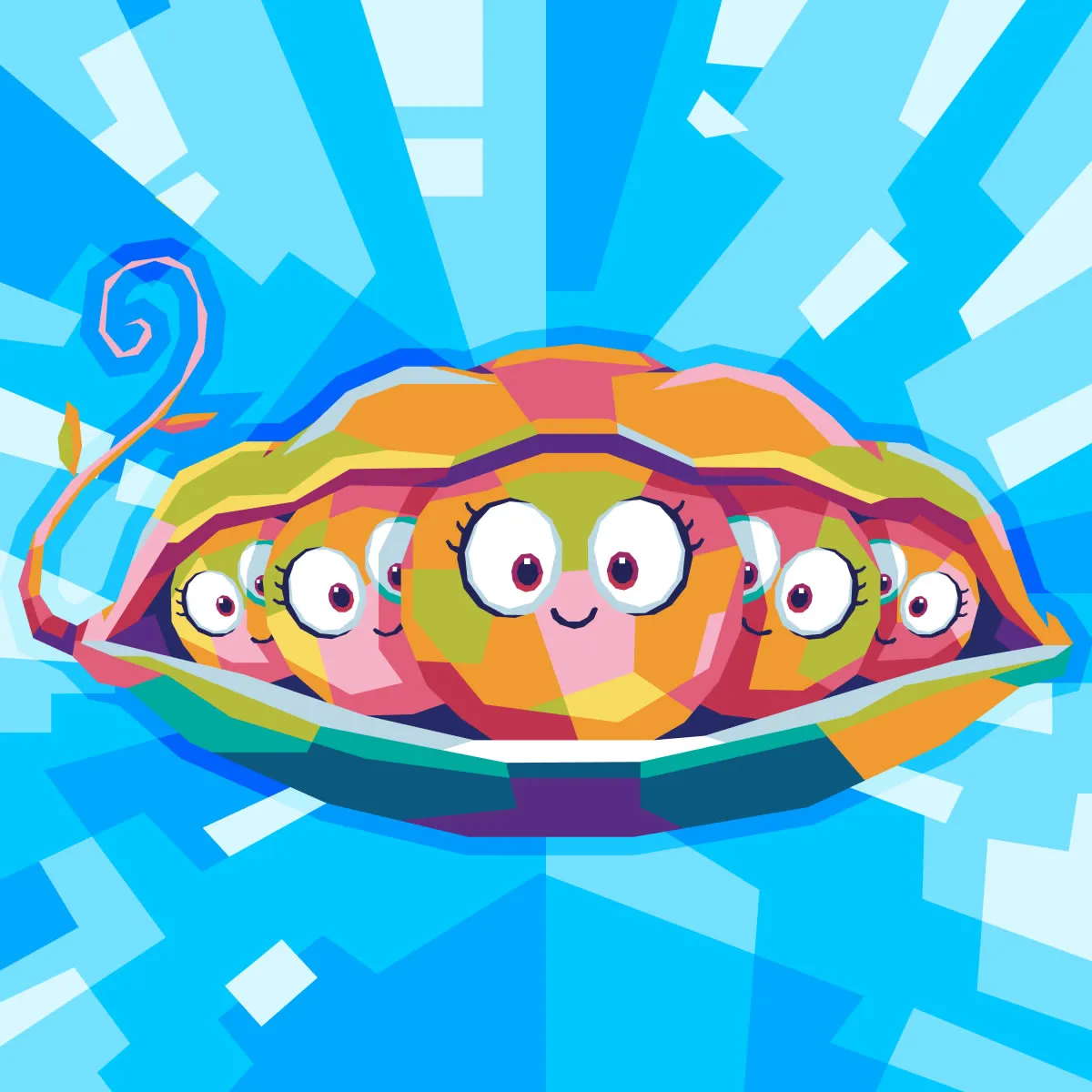 *VeeFriends Iconics* - Created By [VeeFriends](https://veefriends.com)  

*VeeFriends Iconics* is a collection of 1 of 1 NFTs featuring the VeeFriends Series 1 Spectacular characters. 

Holders of VeeFriends Series 1 Spectaculars (Bubble Gum, Diamond, Gold, Hologram, & Lava) received this commemorative token as part of the launch of VeeFriends Series 2 on April 15, 2022, a signature event in the evolution of VeeFriends Characters. Each Spectacular was reimagined in veteran NFT artist [Gilang Bogy's](https://gilangbogy.com) signature fractured WPAP style.

Additionally, each original owner of this NFT was eligible to claim one free 12"x12" [Metarelics](https://www.metarelics.co/) canvas print of their NFT. 

This token is a [VeeFriends Iconics](https://opensea.io/collection/veefriends-iconics) collectible that lives on the Ethereum blockchain.

[VeeFriends Iconics High Resolution Artwork File](https://media.veefriends.com/image/upload/v1661532558/veefriends/specials/spectacular-drop/high-res/pea-salad-diamond.jpg)