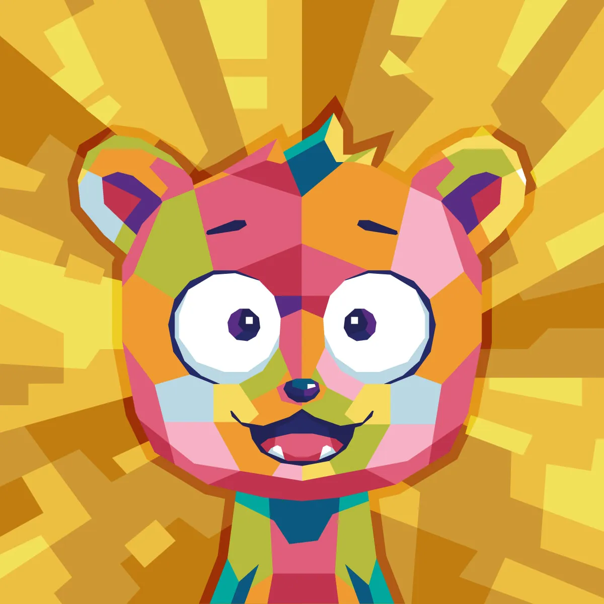 *VeeFriends Iconics* - Created By [VeeFriends](https://veefriends.com)  

*VeeFriends Iconics* is a collection of 1 of 1 NFTs featuring the VeeFriends Series 1 Spectacular characters. 

Holders of VeeFriends Series 1 Spectaculars (Bubble Gum, Diamond, Gold, Hologram, & Lava) received this commemorative token as part of the launch of VeeFriends Series 2 on April 15, 2022, a signature event in the evolution of VeeFriends Characters. Each Spectacular was reimagined in veteran NFT artist [Gilang Bogy's](https://gilangbogy.com) signature fractured WPAP style.

Additionally, each original owner of this NFT was eligible to claim one free 12"x12" [Metarelics](https://www.metarelics.co/) canvas print of their NFT. 

This token is a [VeeFriends Iconics](https://opensea.io/collection/veefriends-iconics) collectible that lives on the Ethereum blockchain.

[VeeFriends Iconics High Resolution Artwork File](https://media.veefriends.com/image/upload/v1661532558/veefriends/specials/spectacular-drop/high-res/earnest-ermine-gold.jpg)