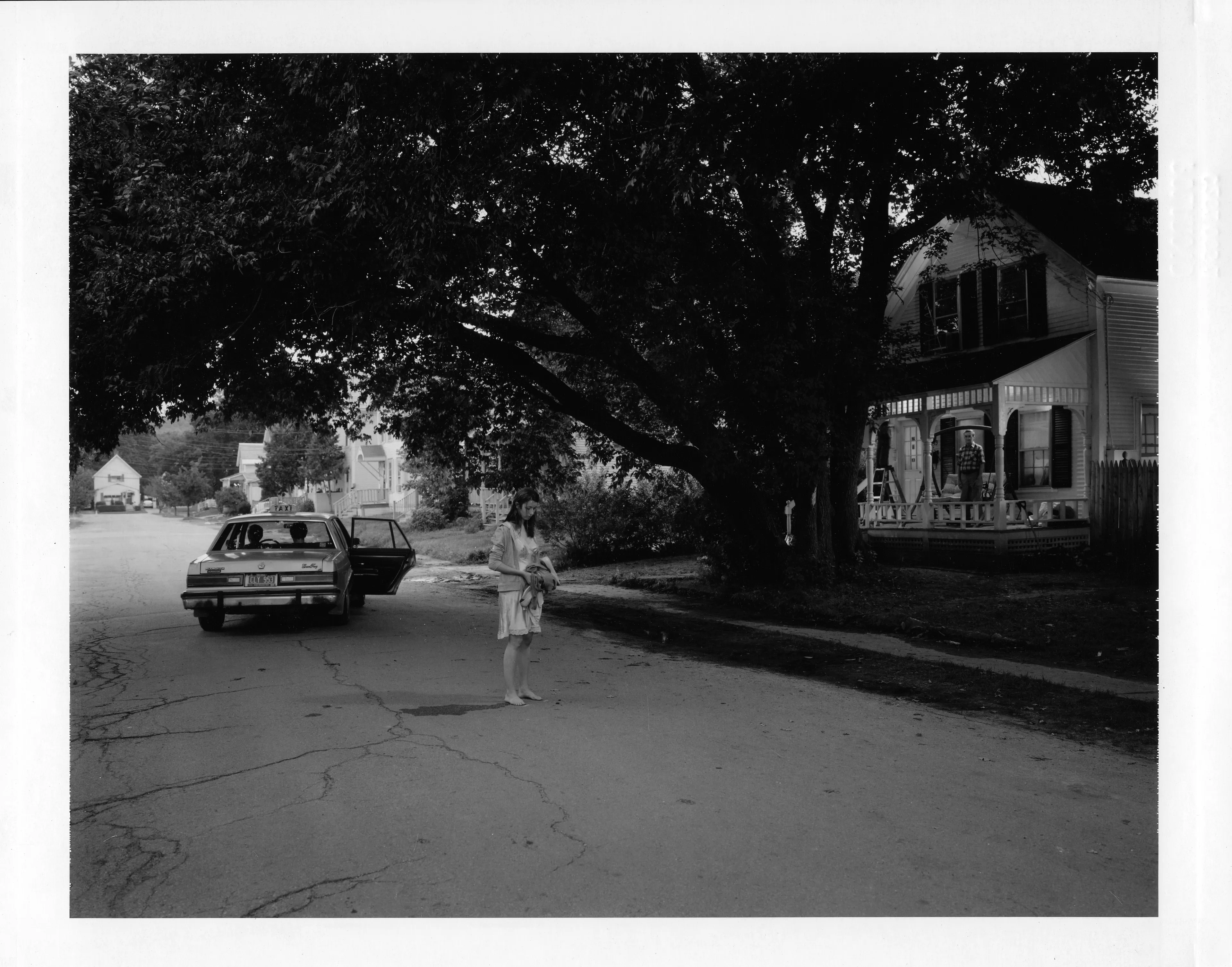 Best known for his elaborately choreographed, large-scale cinematic photographs, Gregory Crewdson is one of the most widely-known American artists working today. The images that comprise Crewdson’s series, Beneath the Roses (2003-2008), take place in the homes, streets, and forests of unnamed small towns. The photographs explore uncanny moments of contemplation within ordinary quotidien life. Made over the course of eight full scale productions spanning five years, with a full feature film-size cinematic crew, the pictures in this series are both epic in scale and intimate in scope, these visually breathtaking photographs blur the distinctions between cinema and photography, reality and fantasy, what has happened, and what is to come. The NFTs include a bundle of 10 items each, including the final artwork, and supporting process materials including 8 x 10 contact prints, black and white 8 x 10 Polaroid studies, production stills, design sketches, and other related ephemera.

Edition: 1 of 1