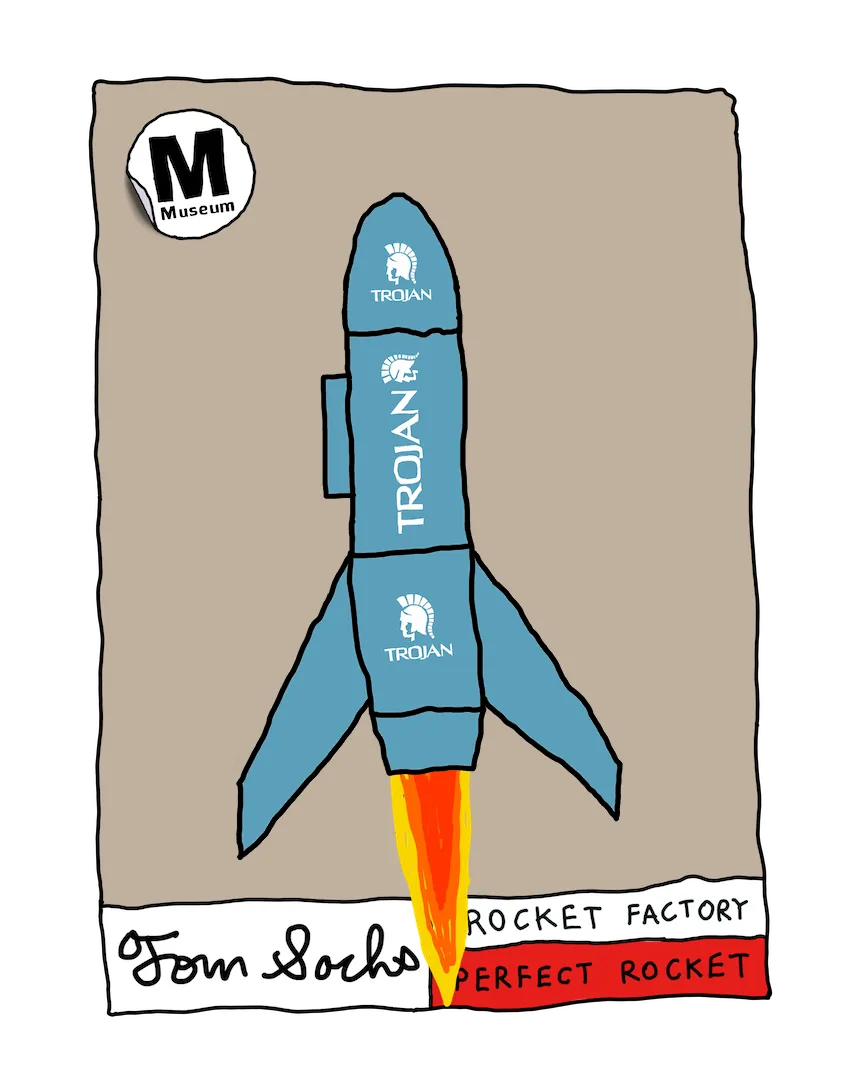 Tom Sachs Rocket Factory is a trans-dimensional manufacturing plant. Our Rocket Factory uses NFTs to build new NFTs. The Genesis NFT Collection from Tom Sachs
