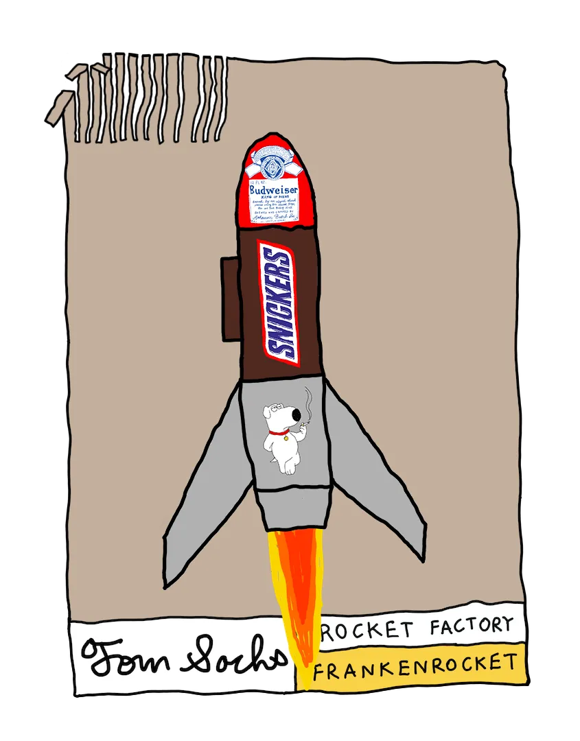 Tom Sachs Rocket Factory is a trans-dimensional manufacturing plant. Our Rocket Factory uses NFTs to build new NFTs. The Genesis NFT Collection from Tom Sachs